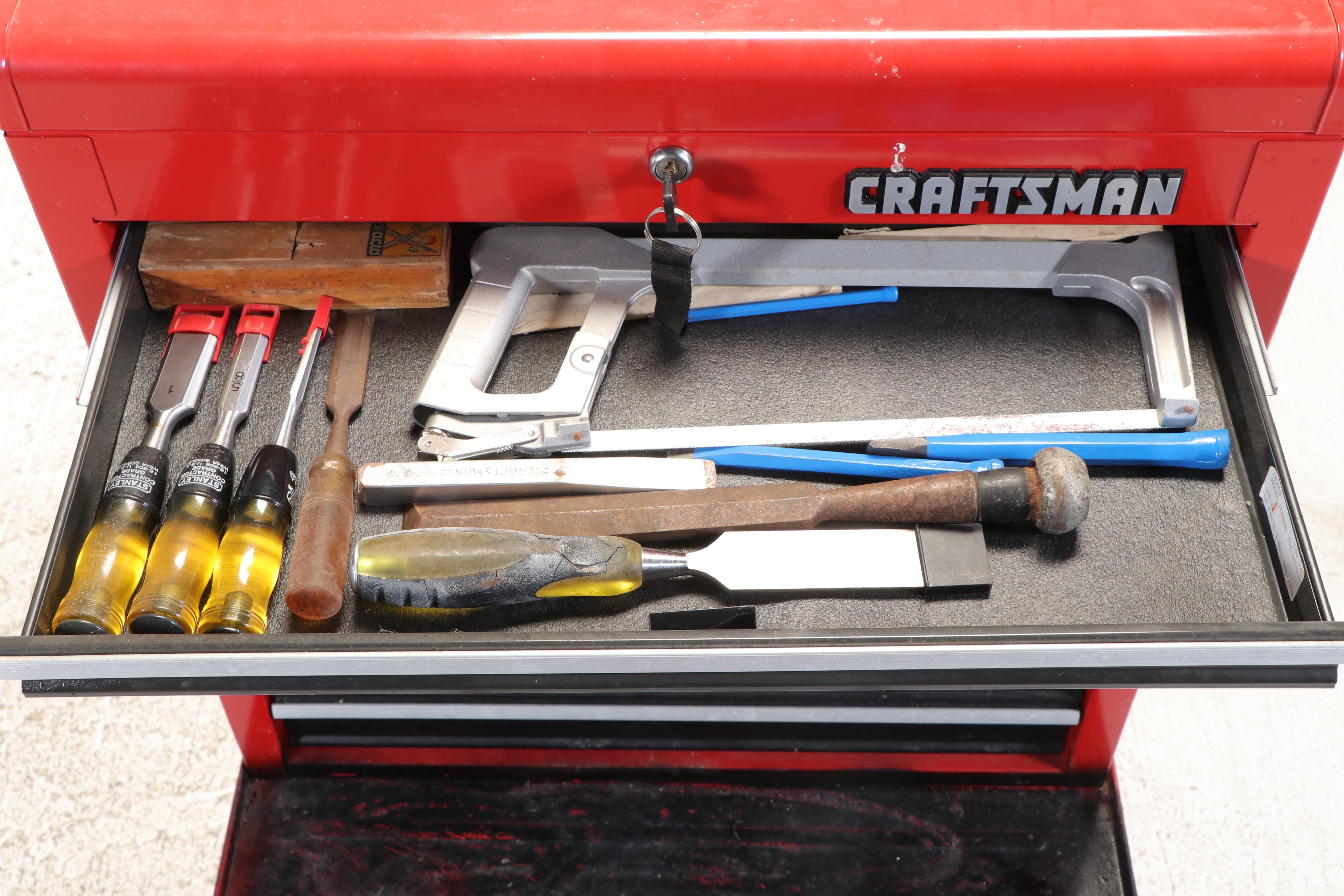 Craftsman Rolling Tool Cabinet with Screwdrivers, Clamps and More Tools