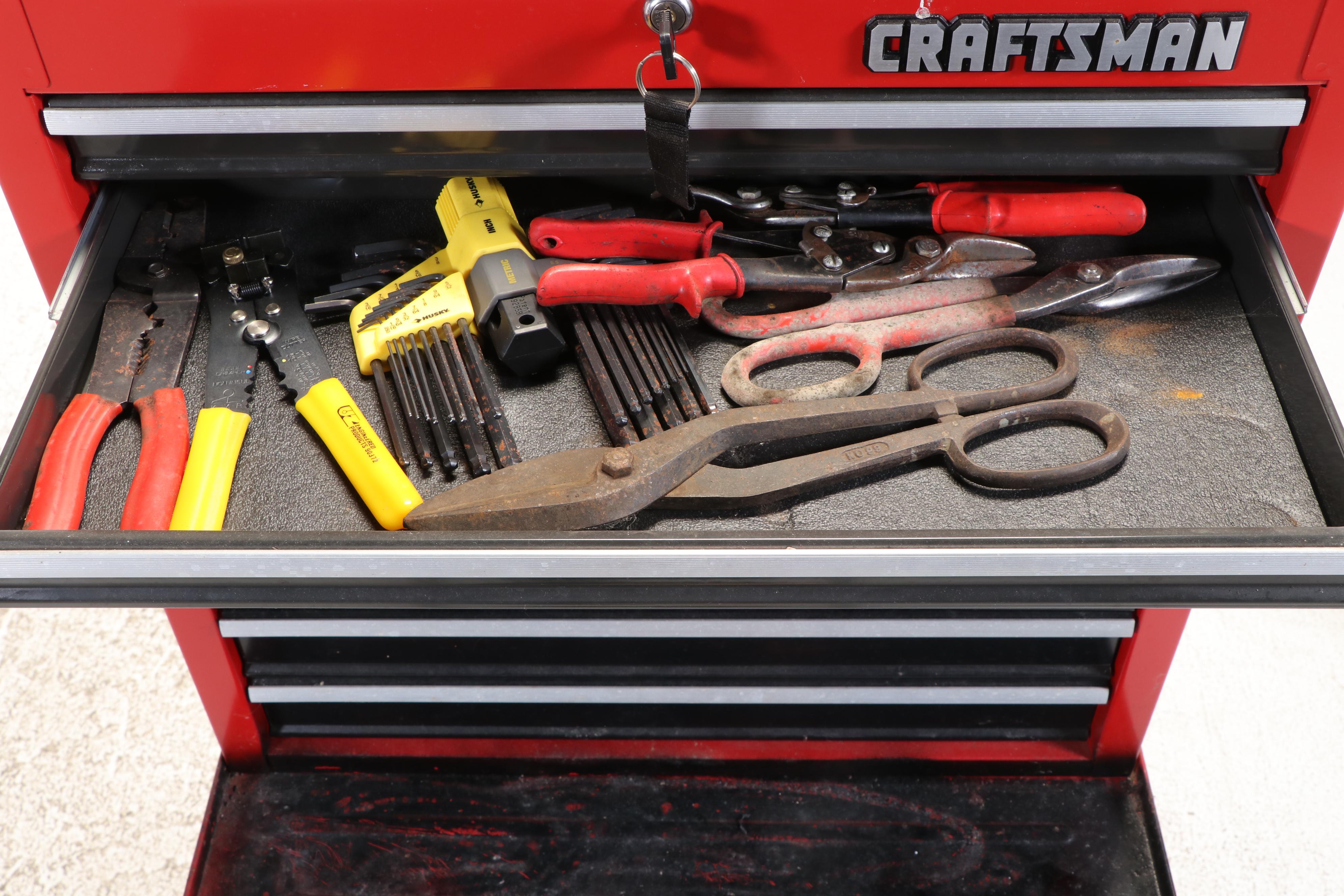 Craftsman Rolling Tool Cabinet with Screwdrivers, Clamps and More Tools