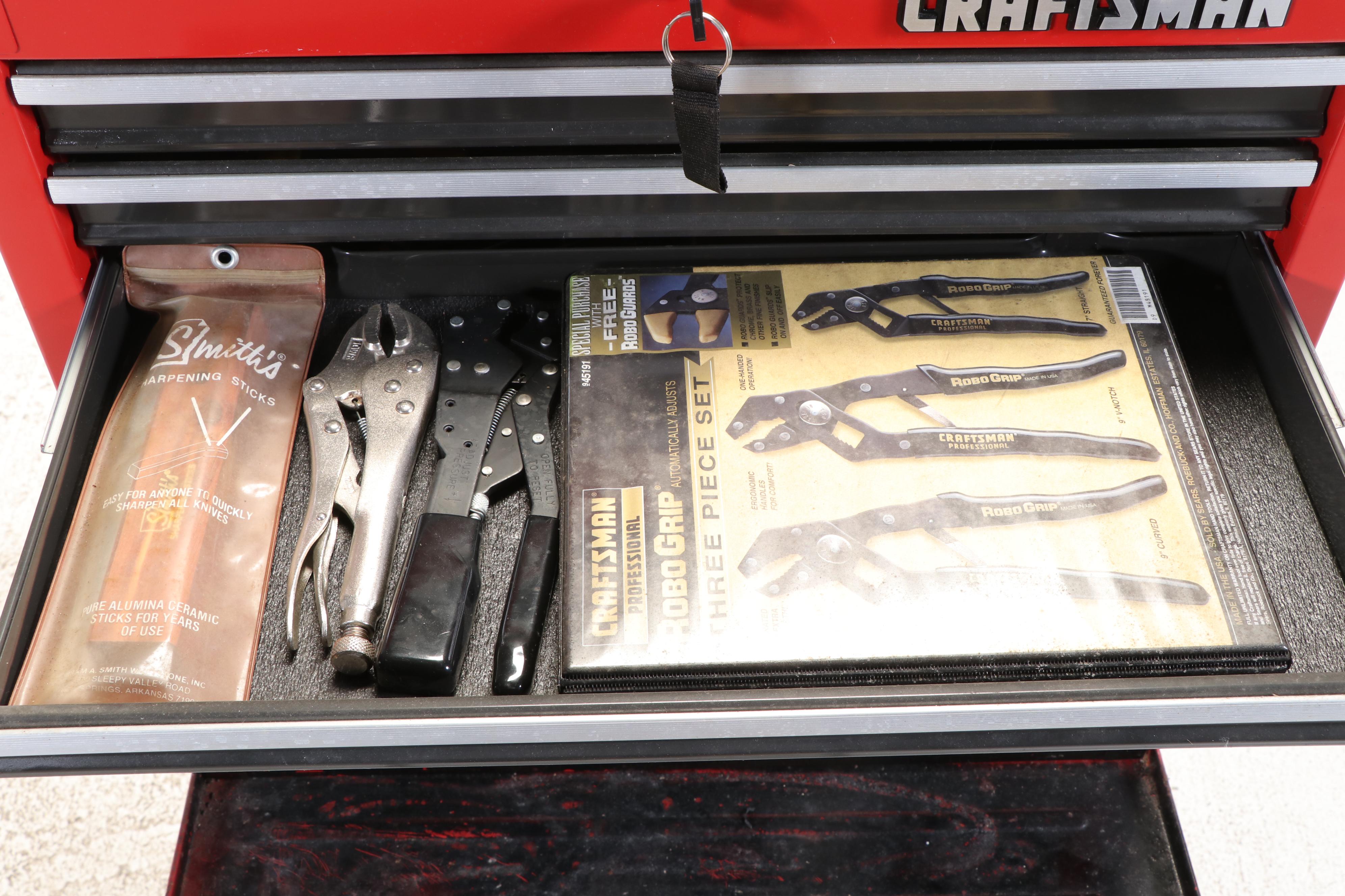 Craftsman Rolling Tool Cabinet with Screwdrivers, Clamps and More Tools