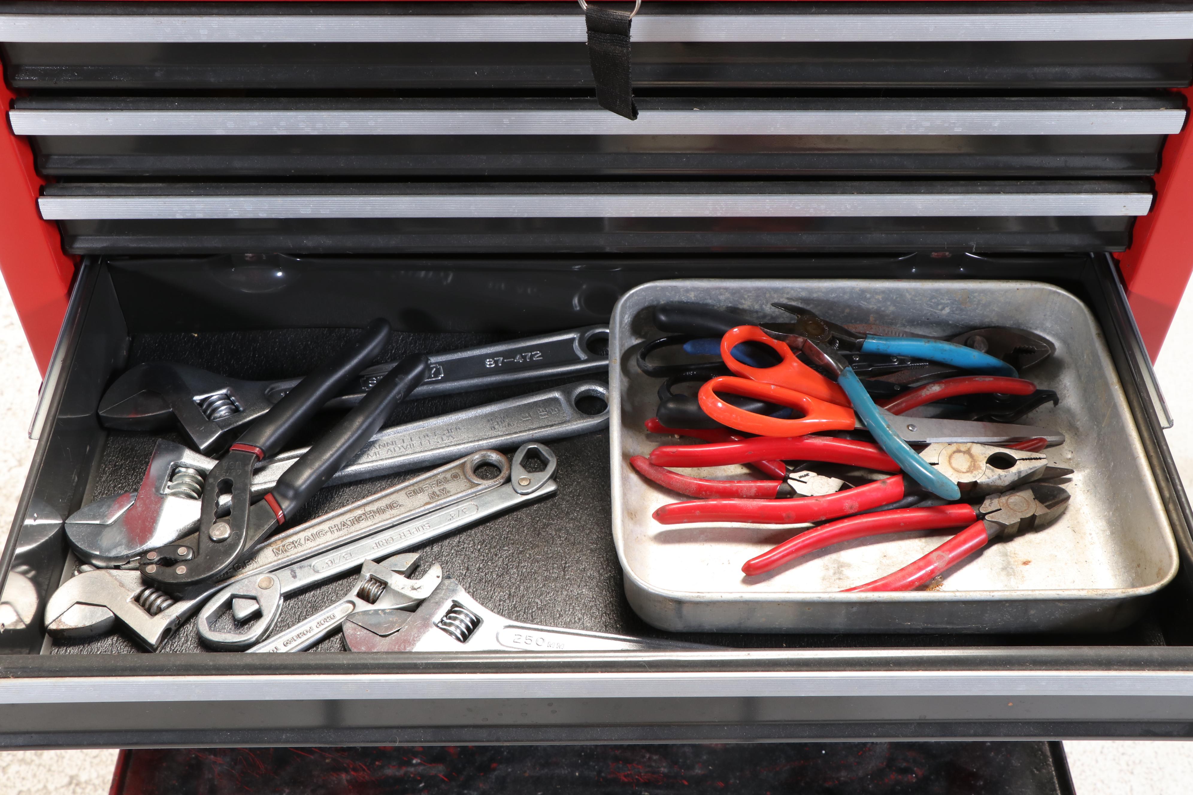 Craftsman Rolling Tool Cabinet with Screwdrivers, Clamps and More Tools