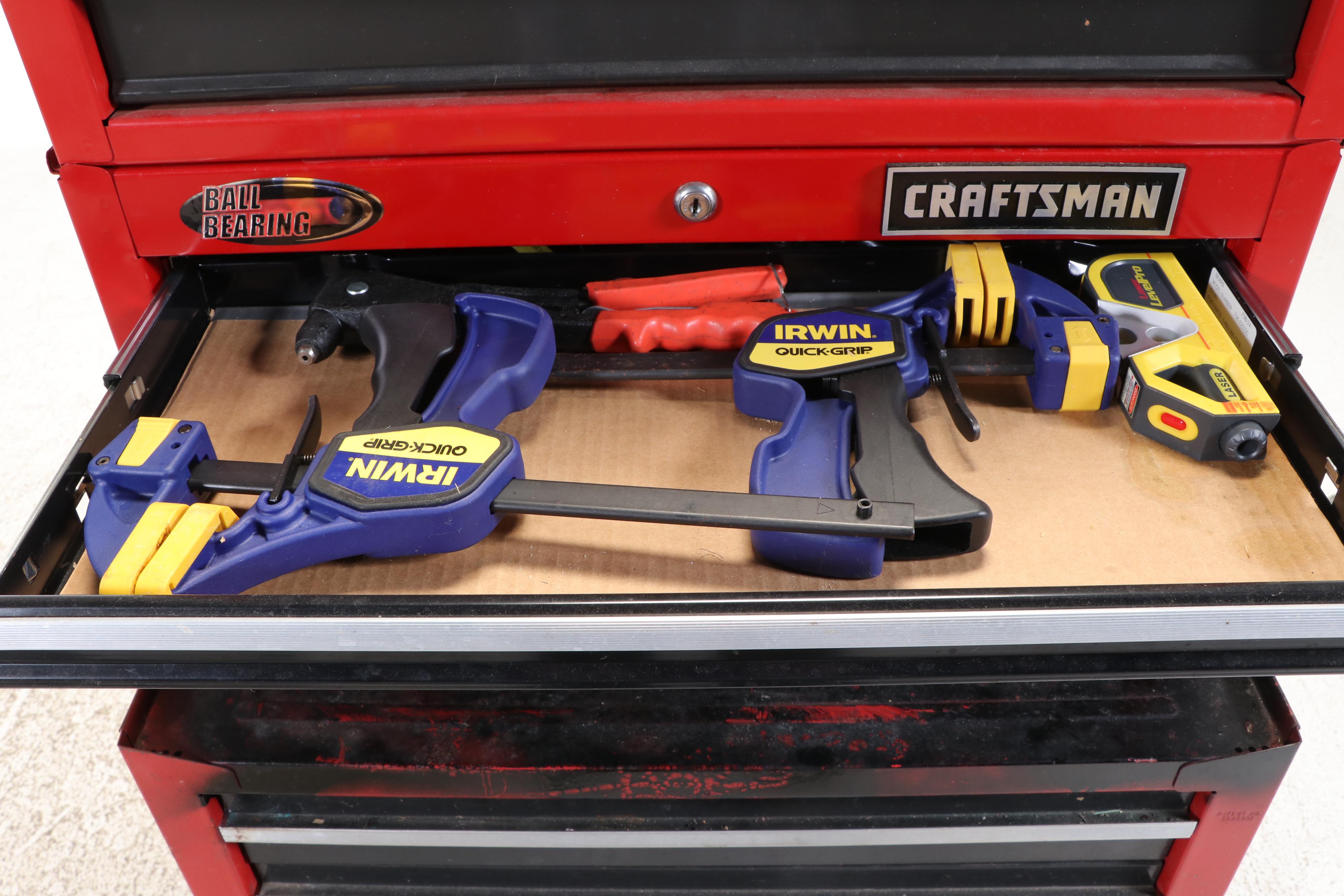 Craftsman Rolling Tool Cabinet with Screwdrivers, Clamps and More Tools