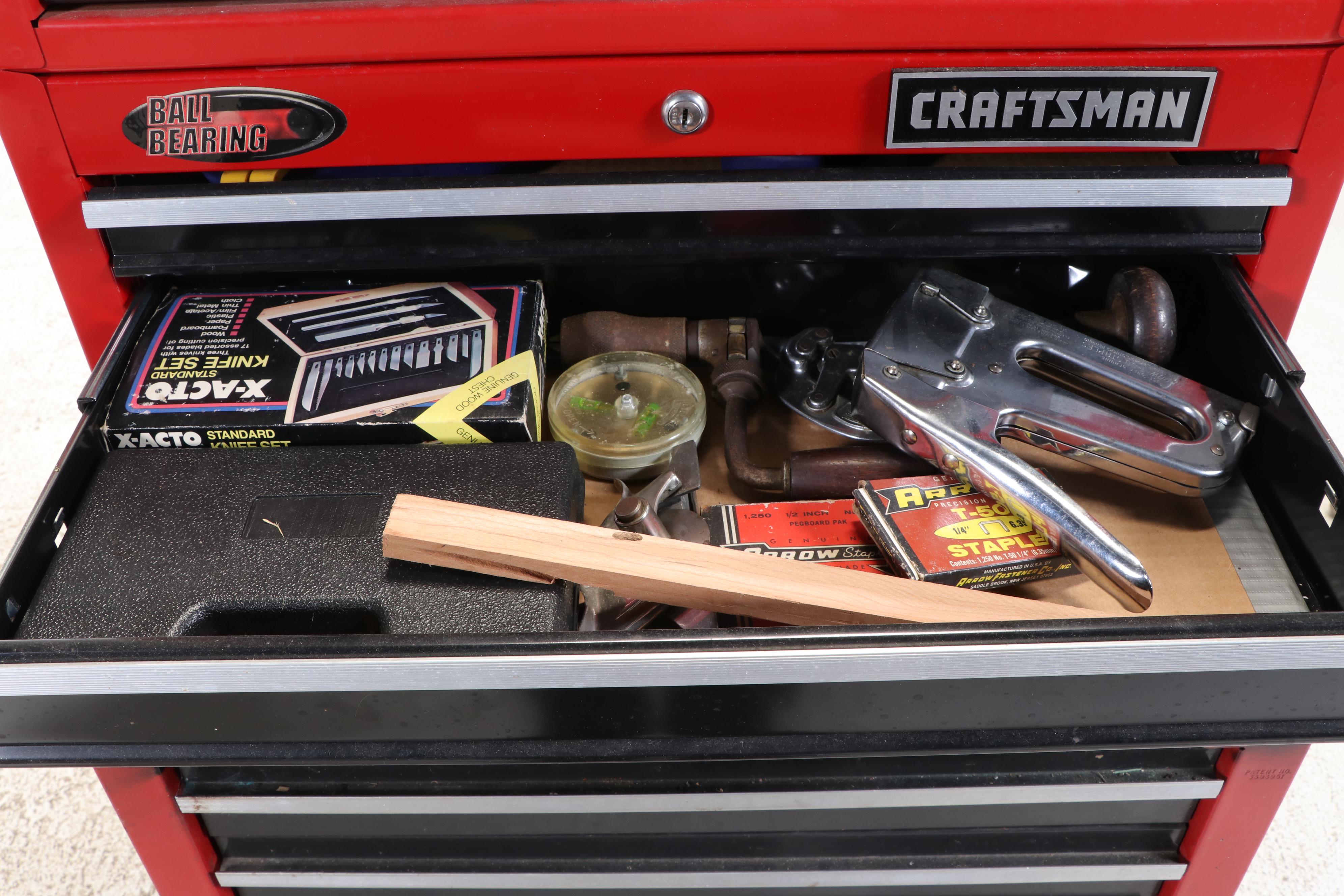 Craftsman Rolling Tool Cabinet with Screwdrivers, Clamps and More Tools