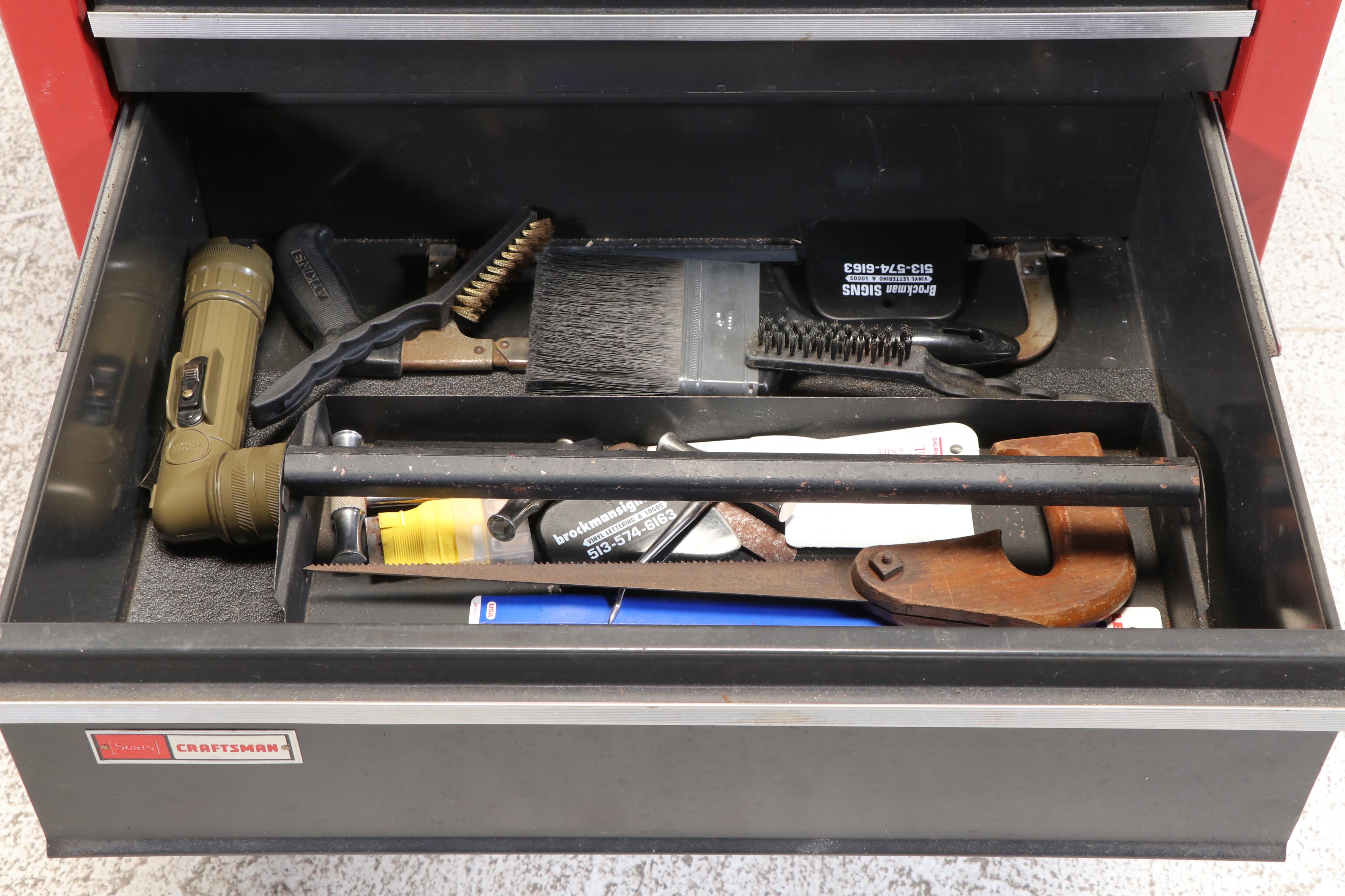 Craftsman Rolling Tool Cabinet with Screwdrivers, Clamps and More Tools