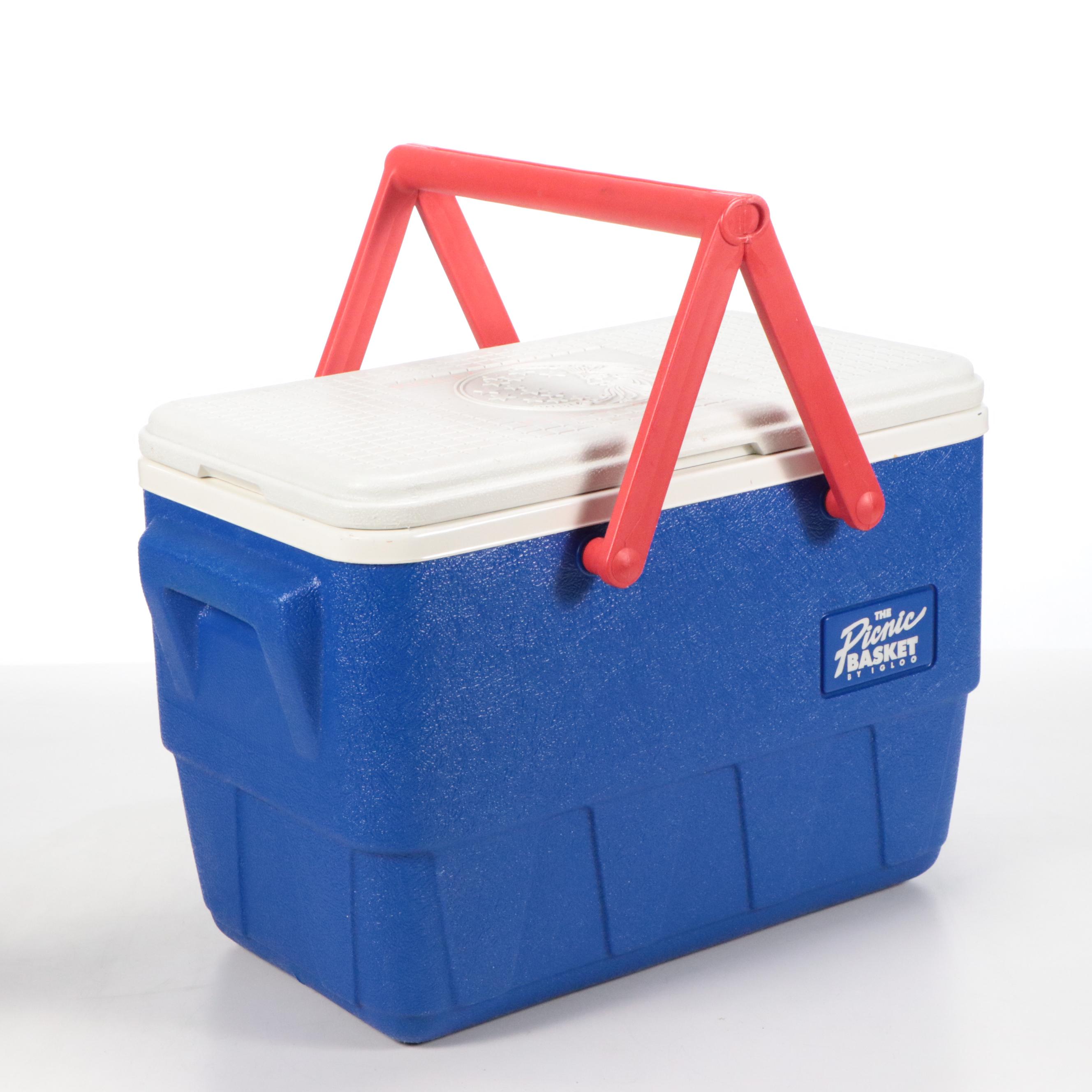 Procter & Gamble Wicker Picnic Basket and Igloo Cooler