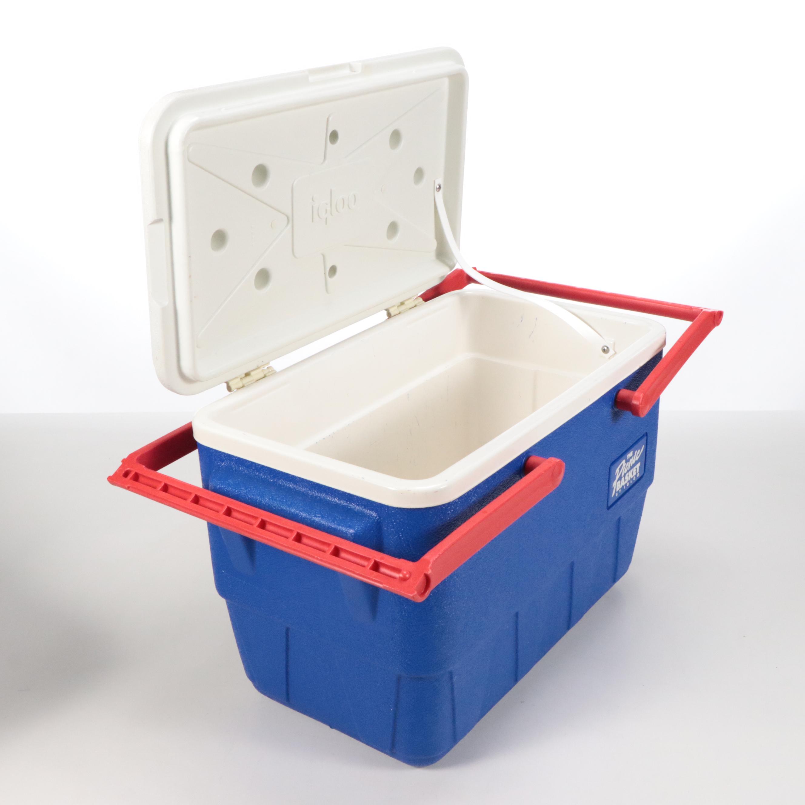 Procter & Gamble Wicker Picnic Basket and Igloo Cooler