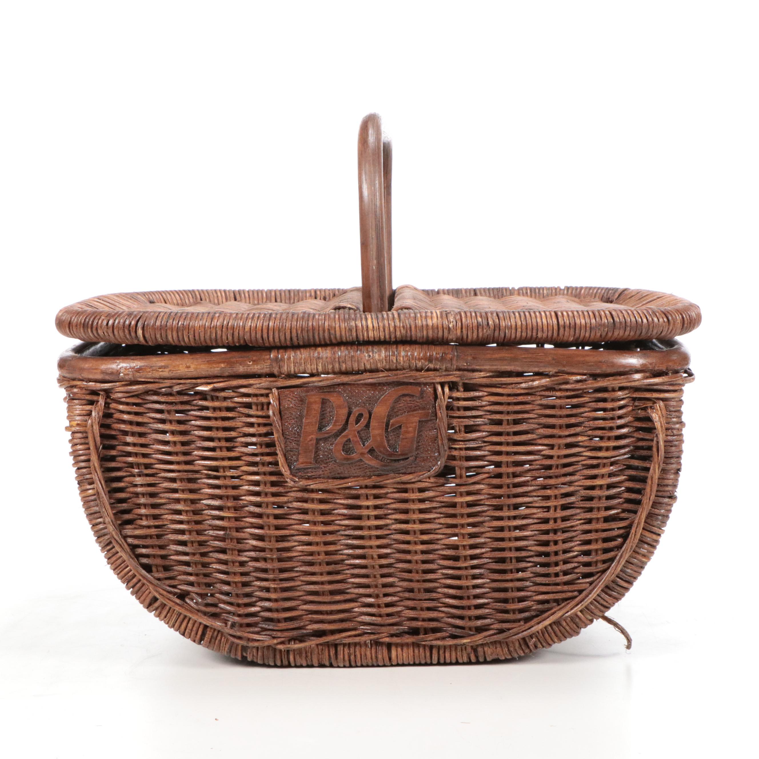 Procter & Gamble Wicker Picnic Basket and Igloo Cooler