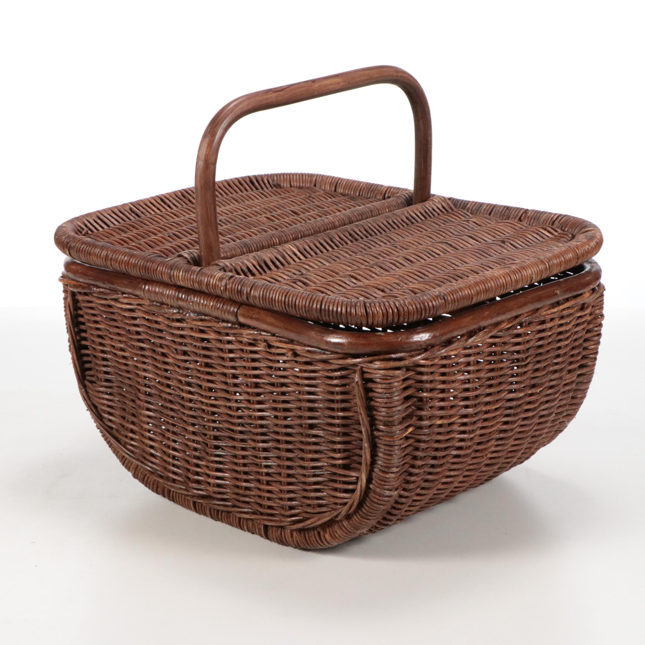 Procter & Gamble Wicker Picnic Basket and Igloo Cooler