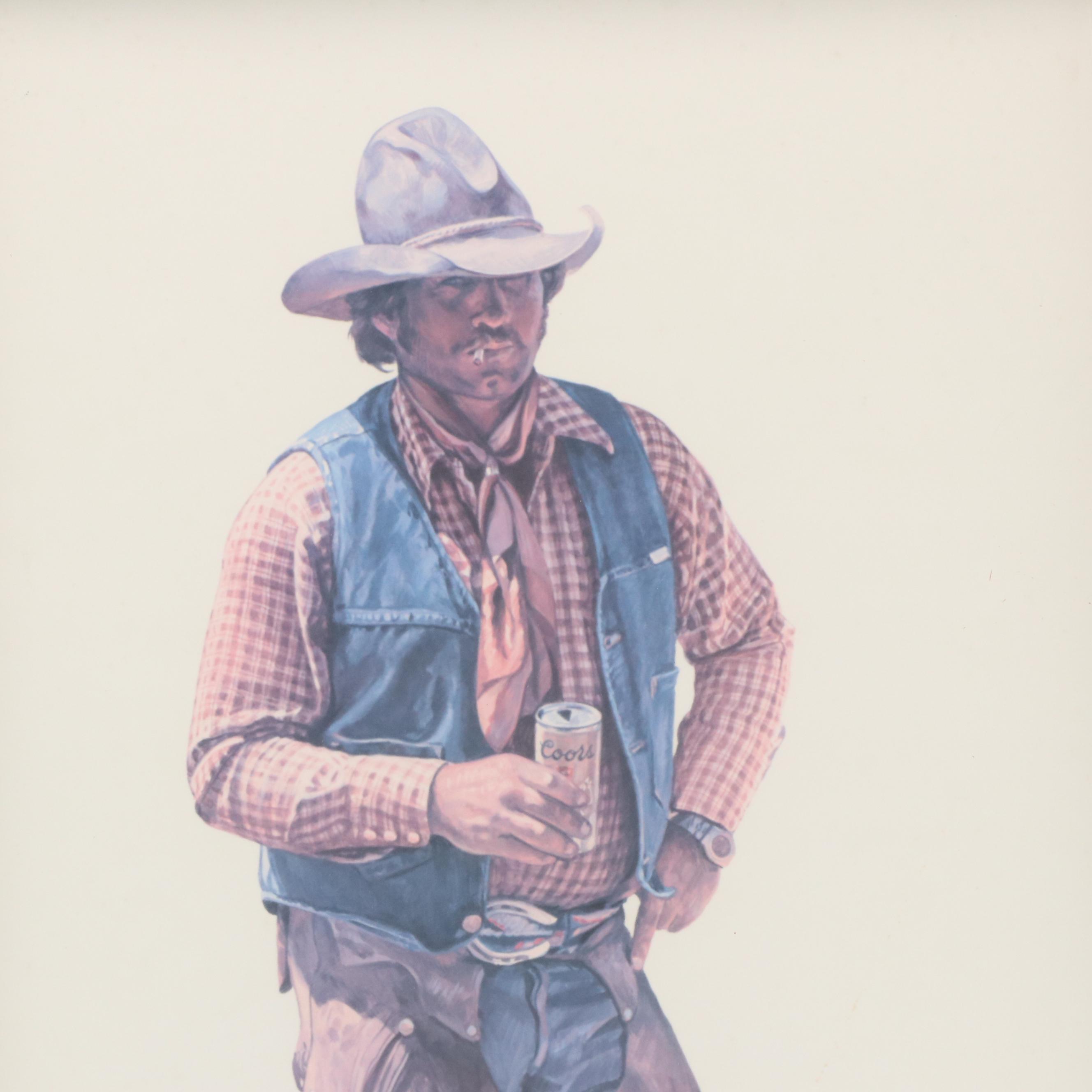 Offset Lithograph After Gordon Snidow "Ain't No City Beer"