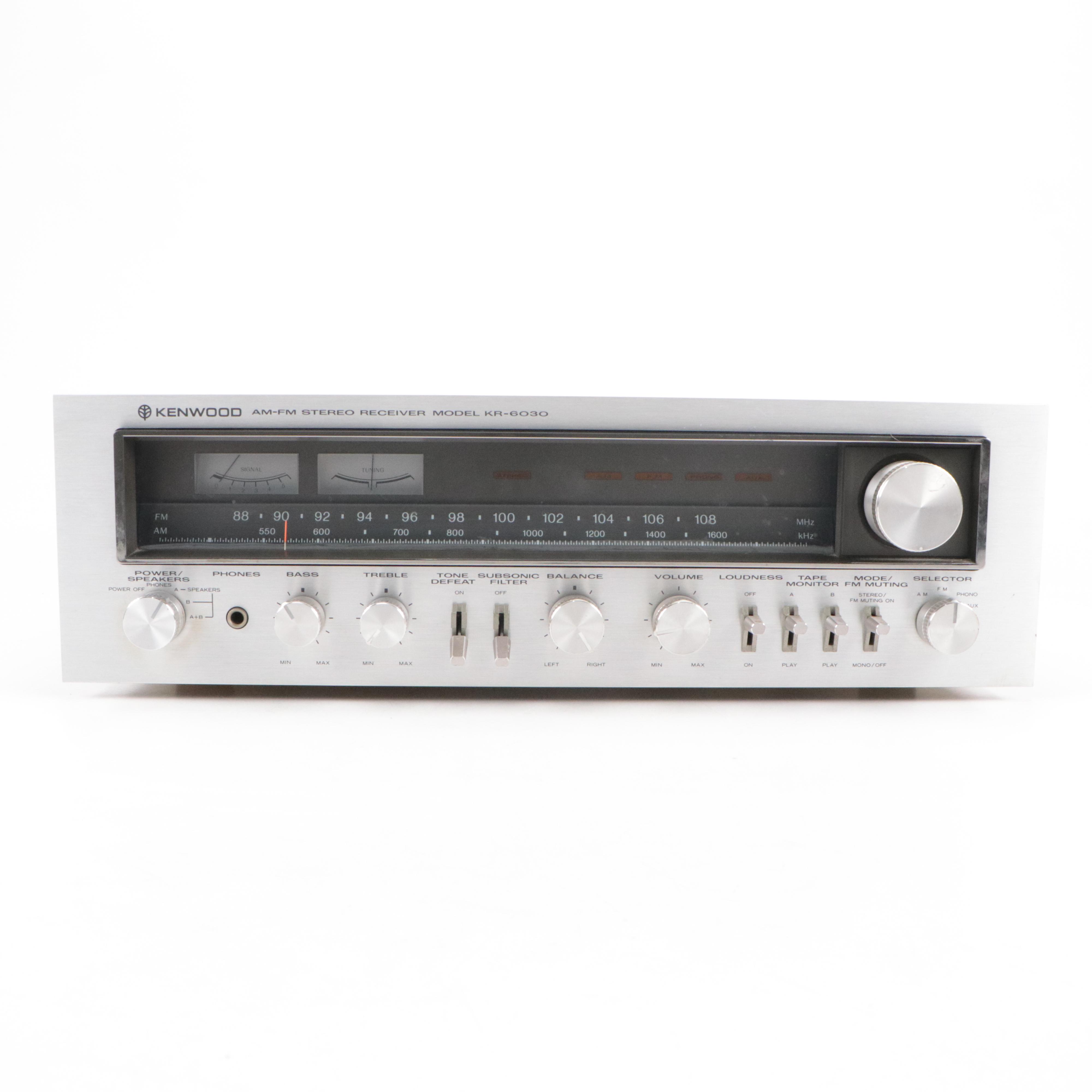 Kenwood KR-6030 AM-FM Stereo Tuner Amplifier, 1977–1980