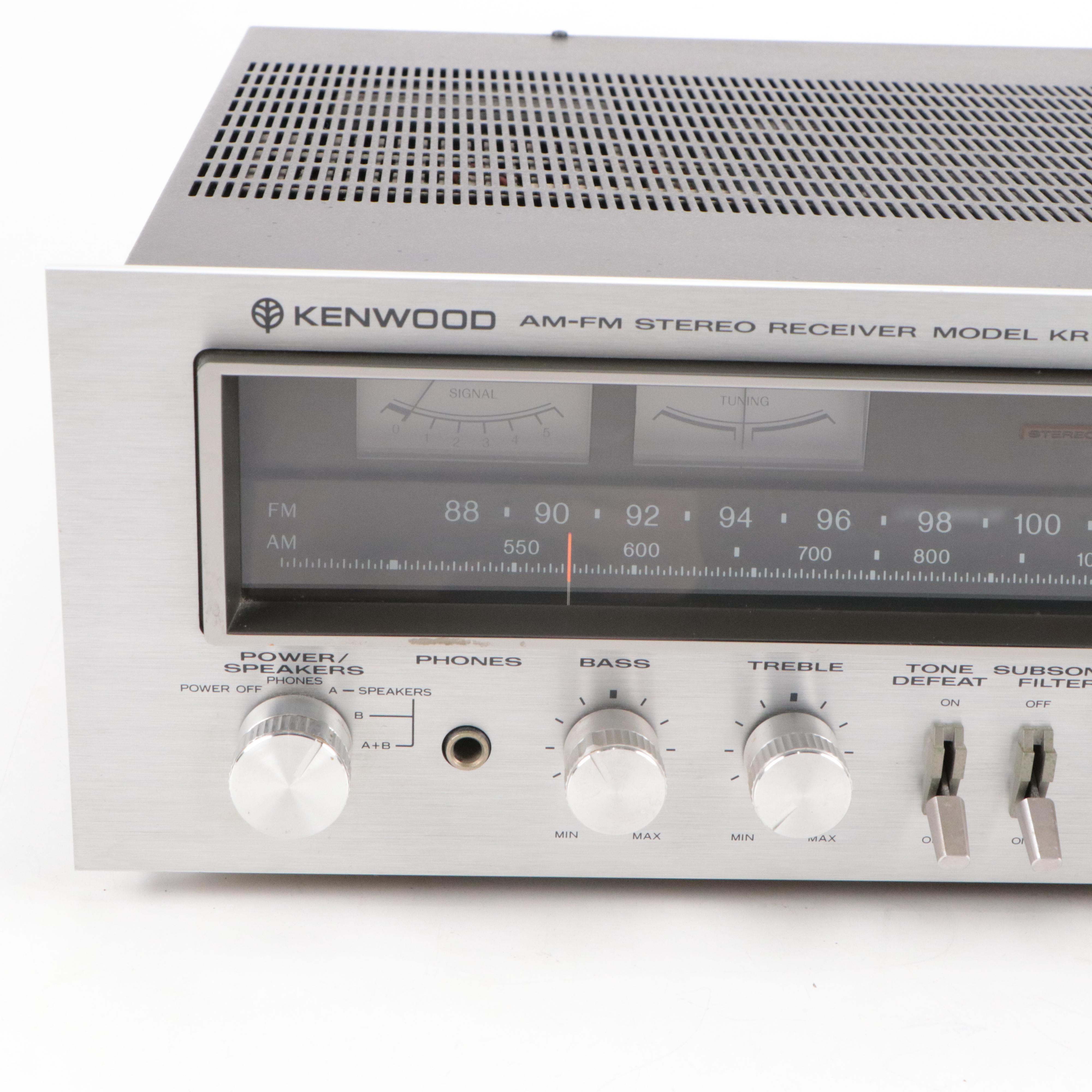 Kenwood KR-6030 AM-FM Stereo Tuner Amplifier, 1977–1980