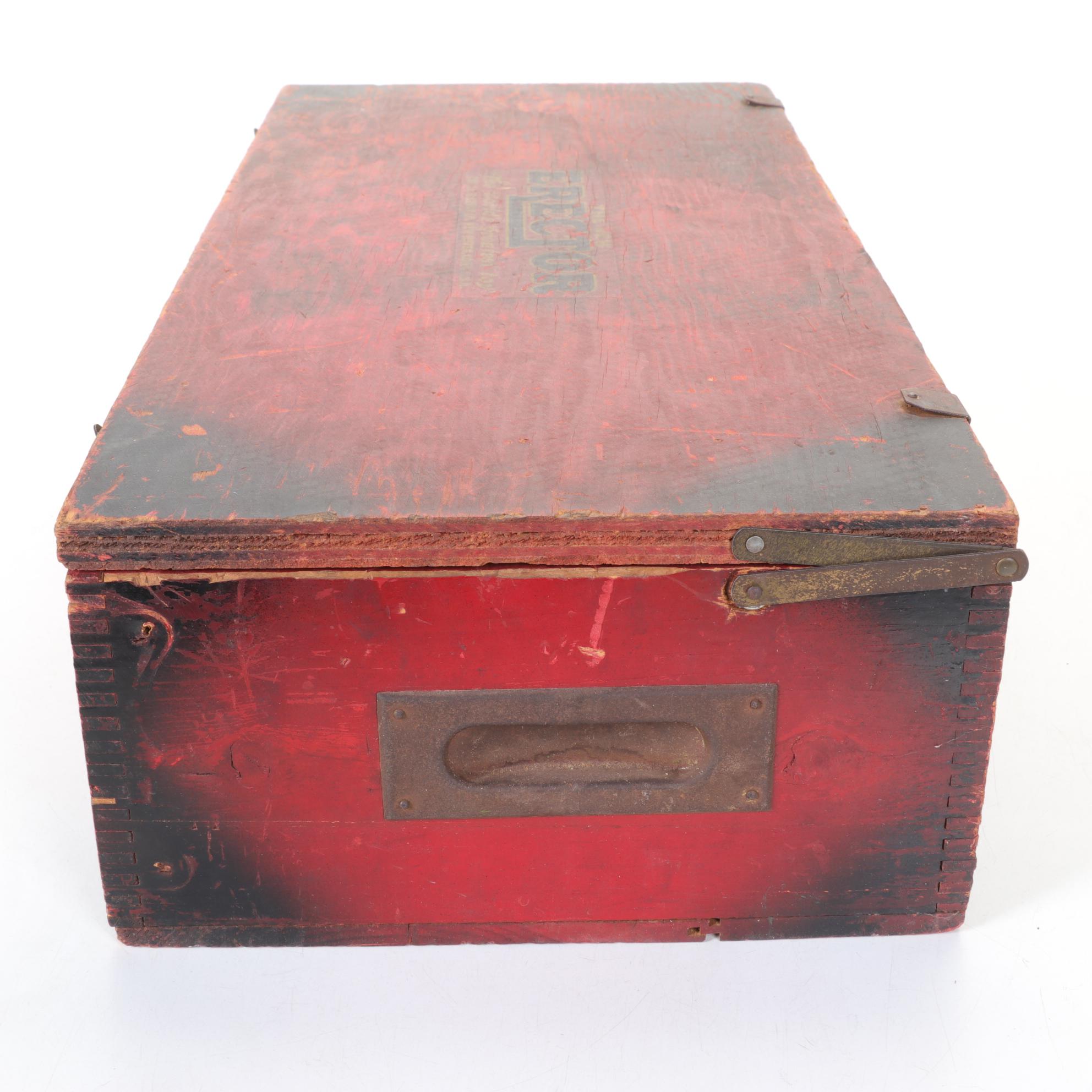 Gilbert Erector Set Wood Case, Mid 20th Century