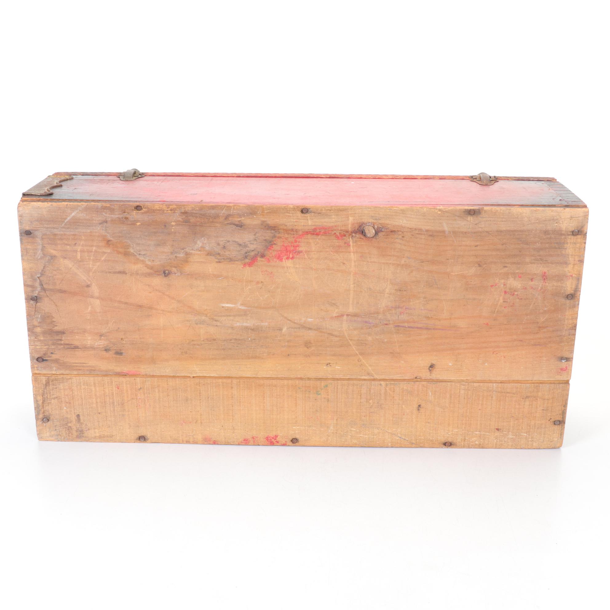 Gilbert Erector Set Wood Case, Mid 20th Century