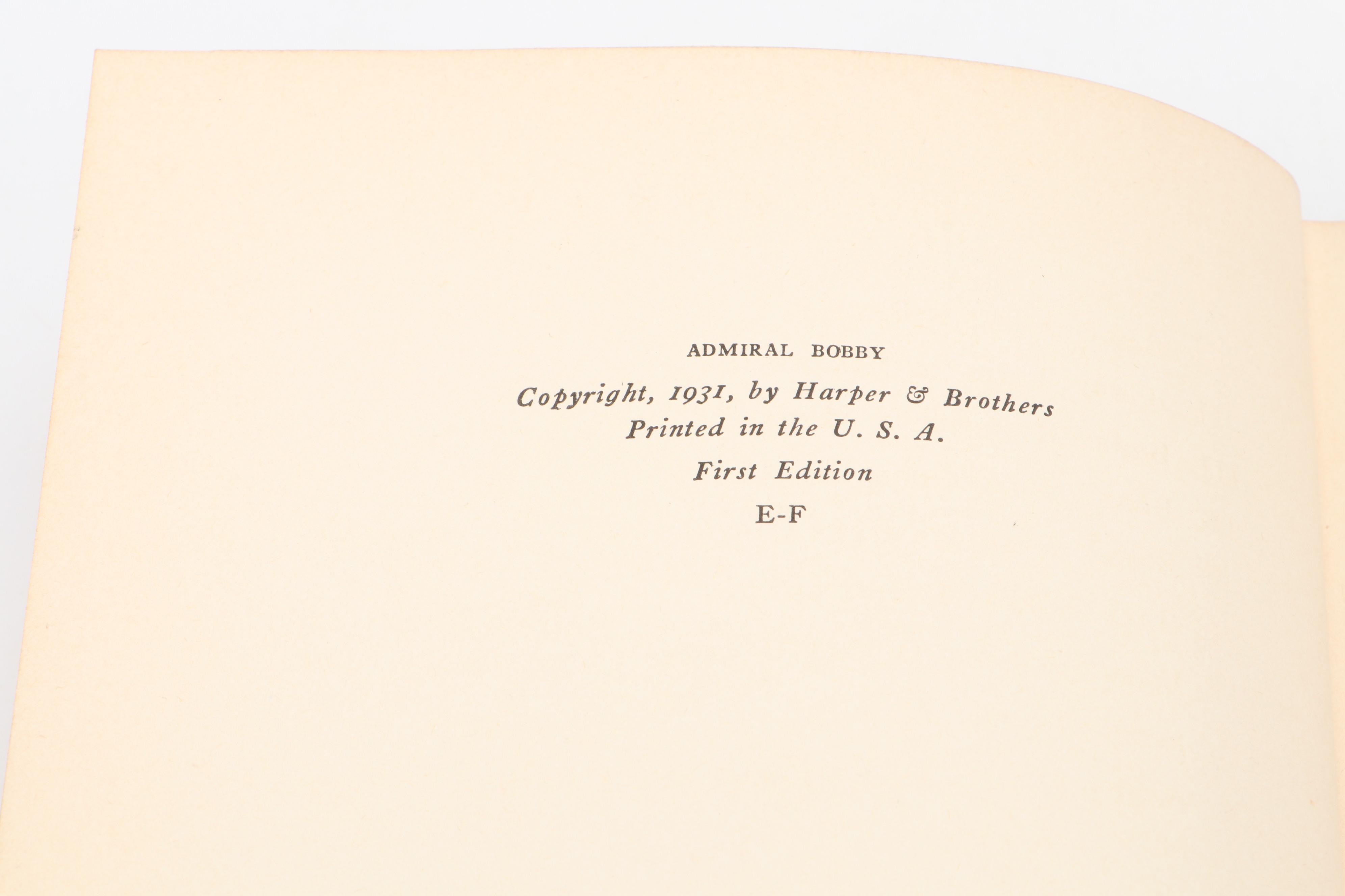 First Edition "Admiral Bobby" by George Froeschel and More Books