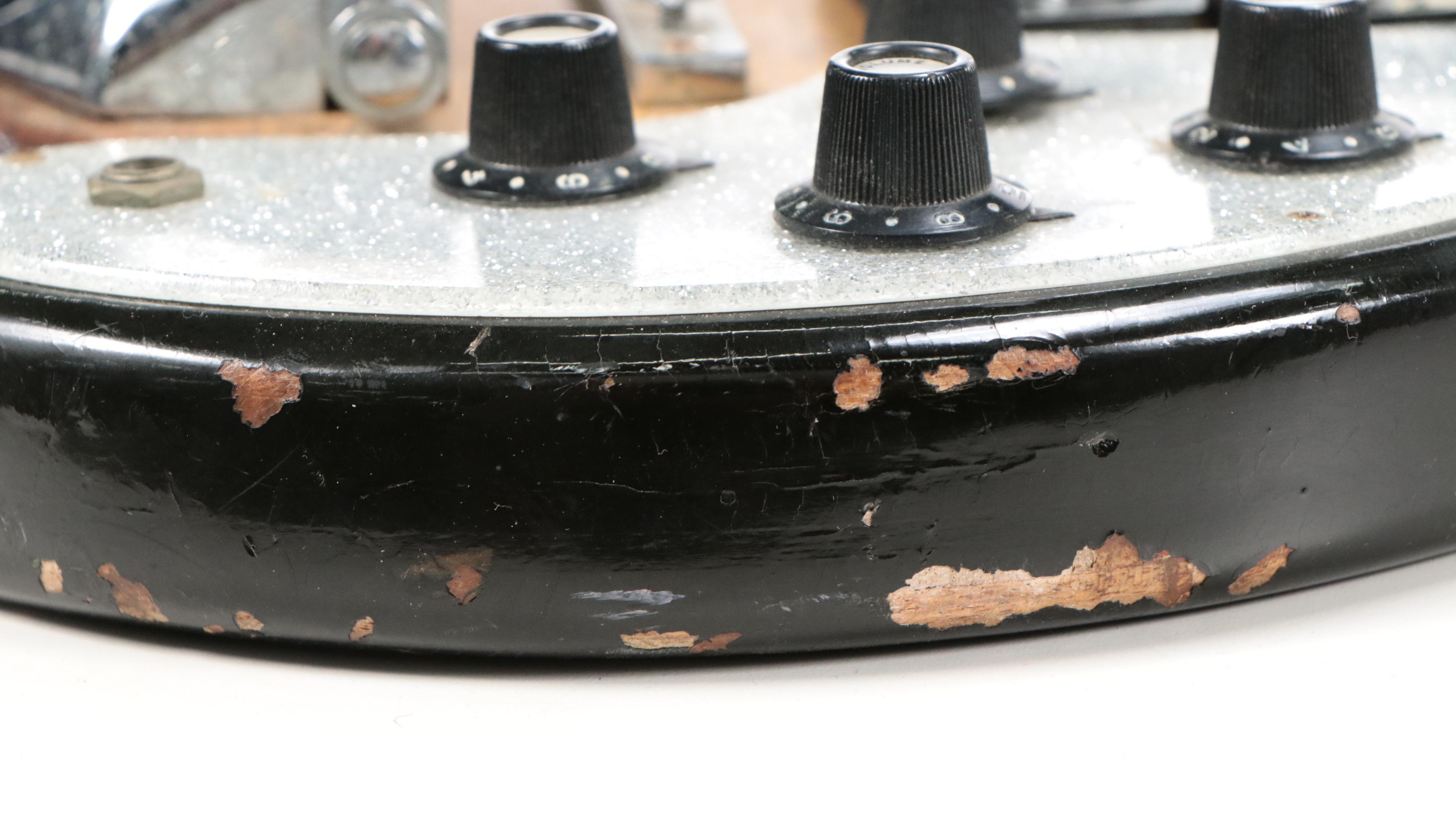 Japanese Lafayette Sunburst Finish Electric Guitar with Hardside Travel Case