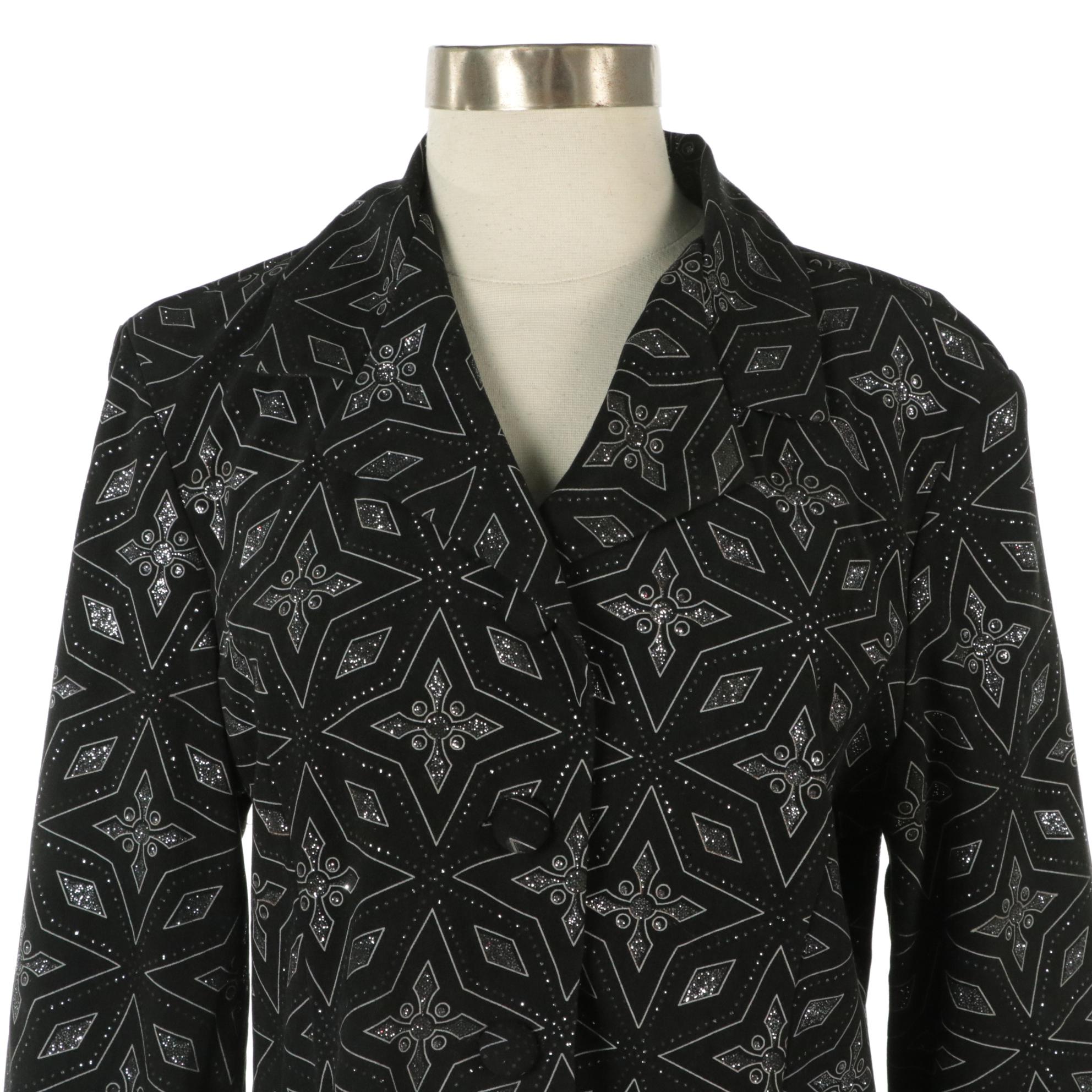 Ann Taylor Sequin Skirt with Tag and Dressbarn Glitter Evening Jacket