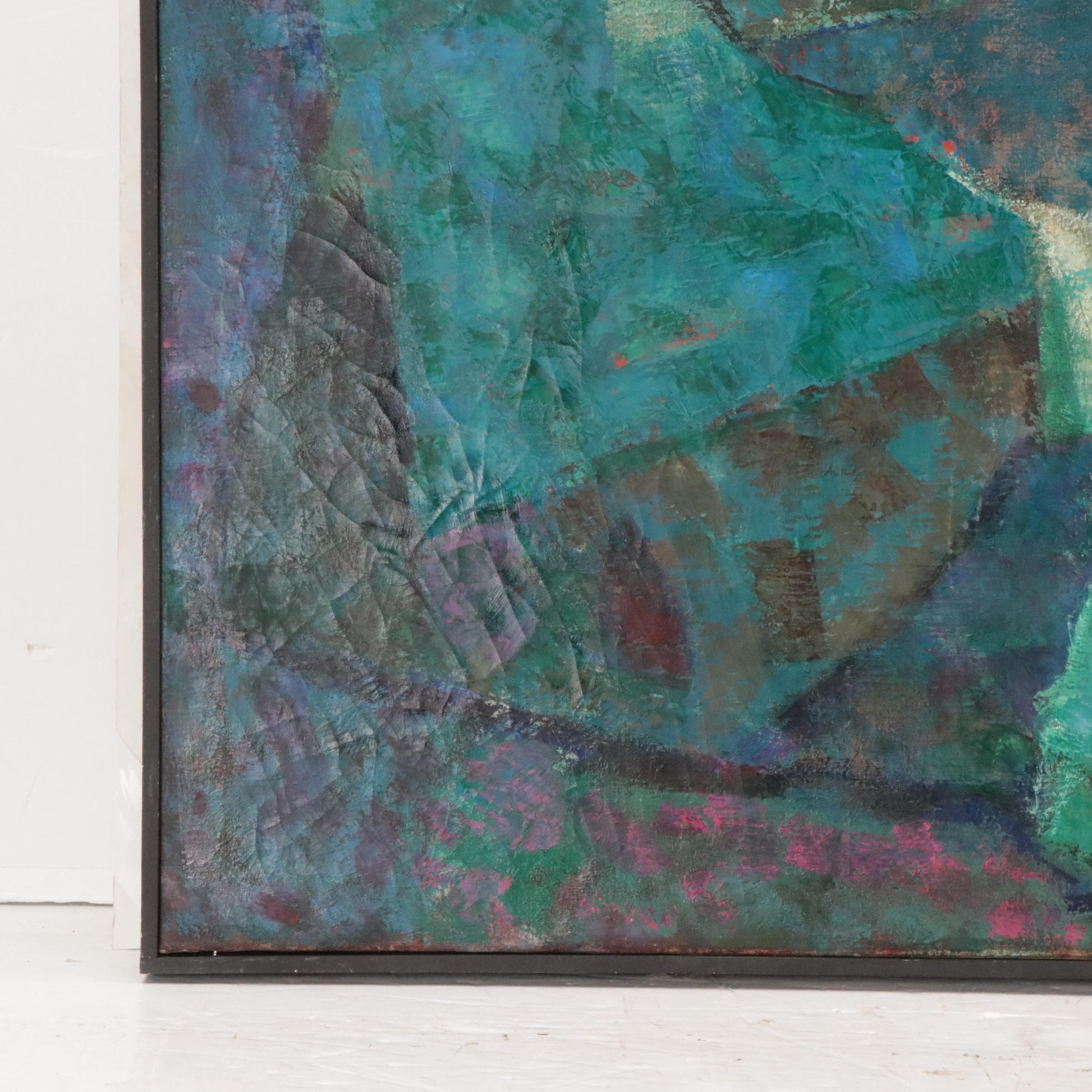 Martin Friedman Abstract Oil Painting "Cascade"