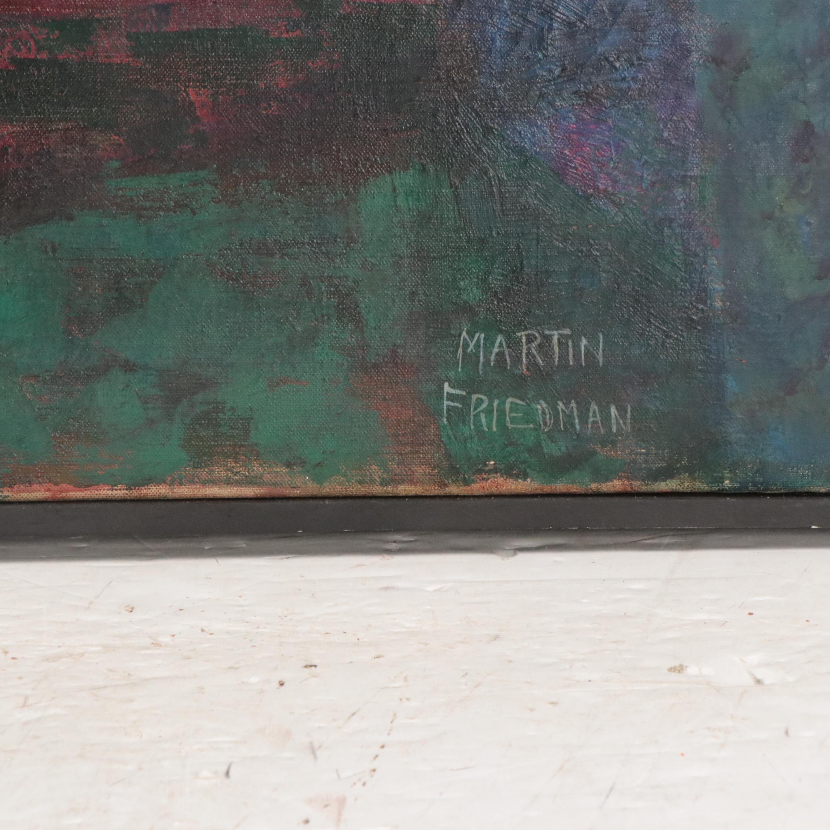 Martin Friedman Abstract Oil Painting "Cascade"