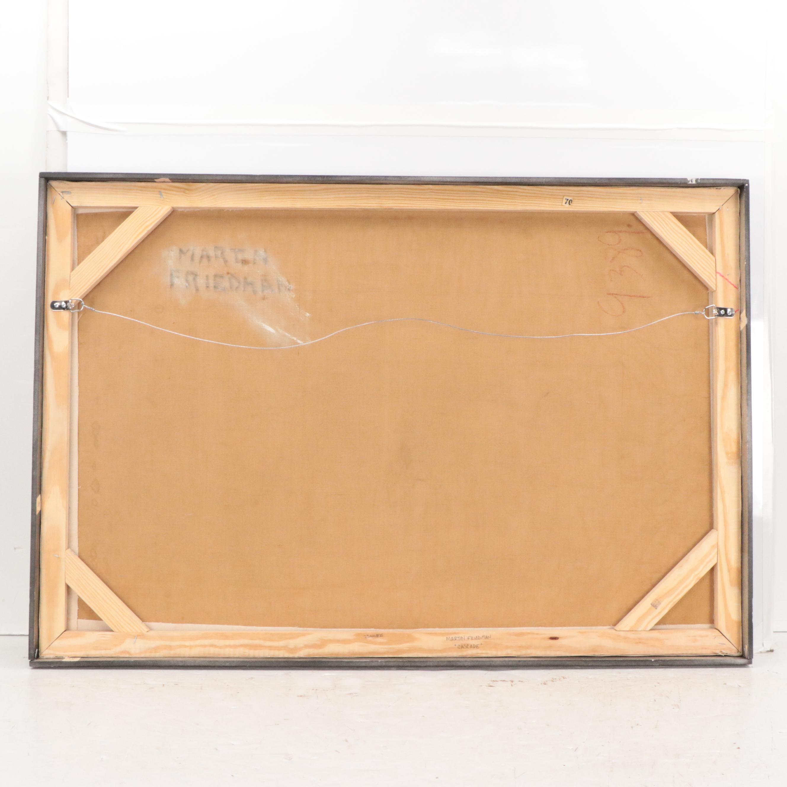 Martin Friedman Abstract Oil Painting "Cascade"