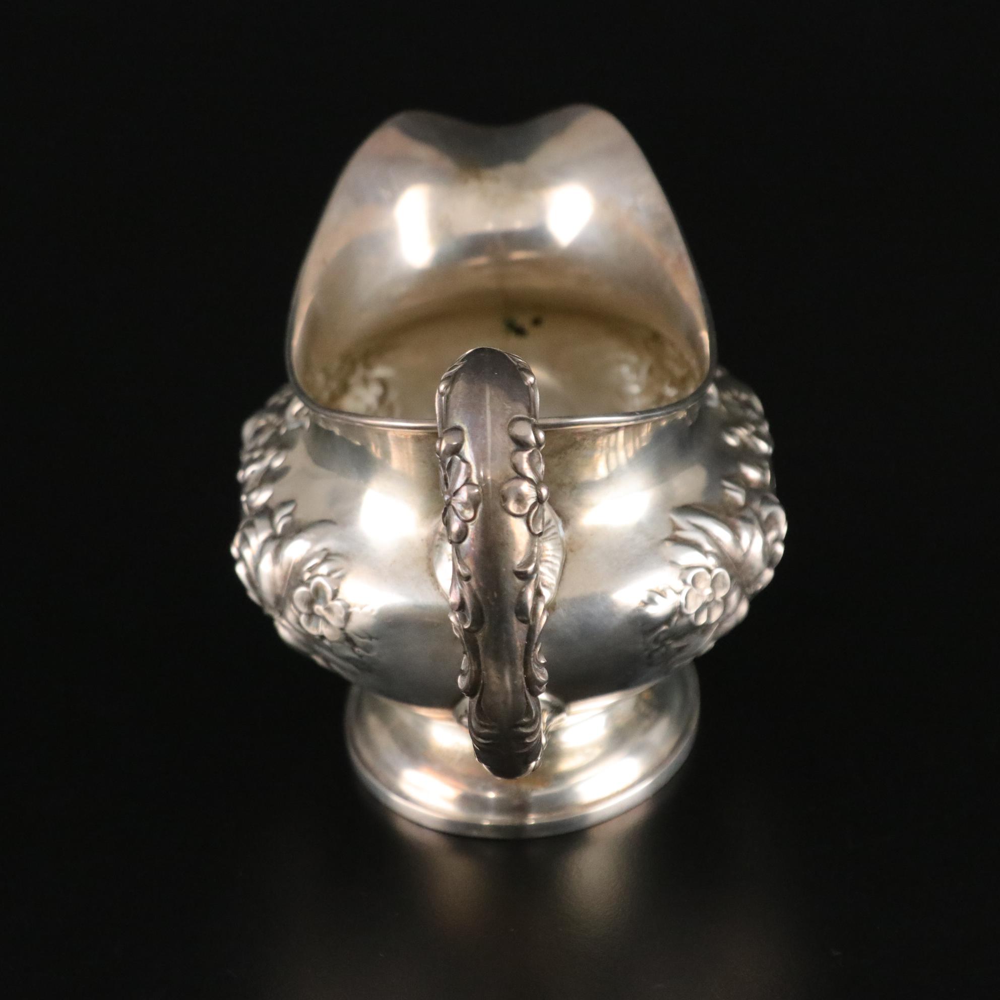 Gorham Sterling Silver Repousse Creamer, Early 20th Century