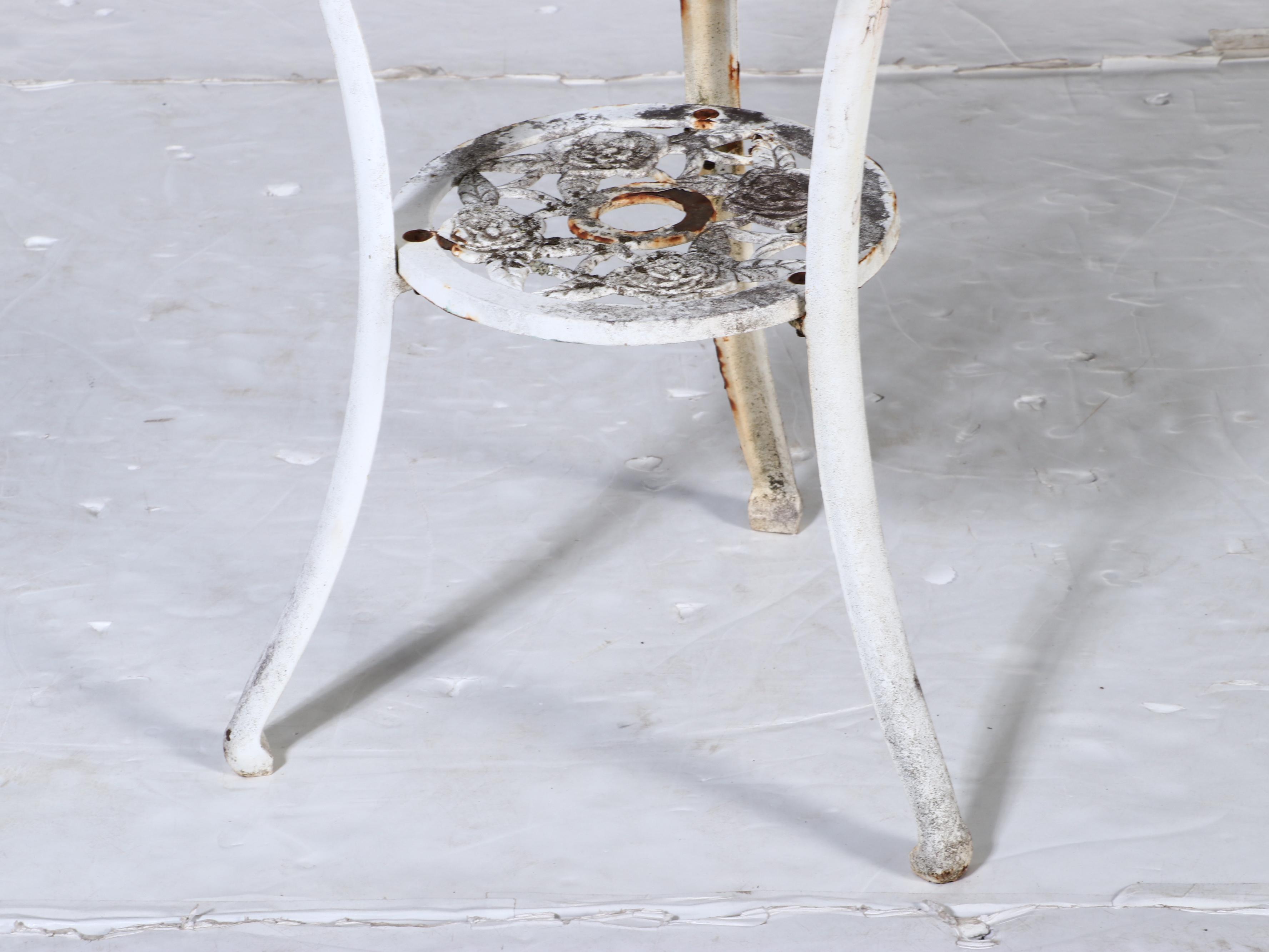 Victorian Style Cast Iron Roses Themed Bistro Set