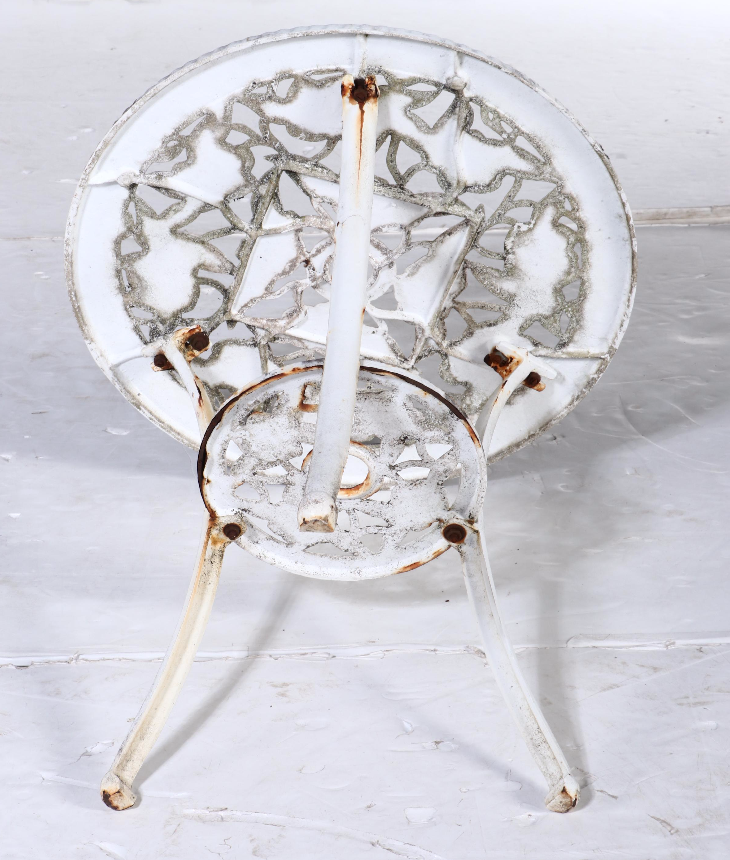 Victorian Style Cast Iron Roses Themed Bistro Set