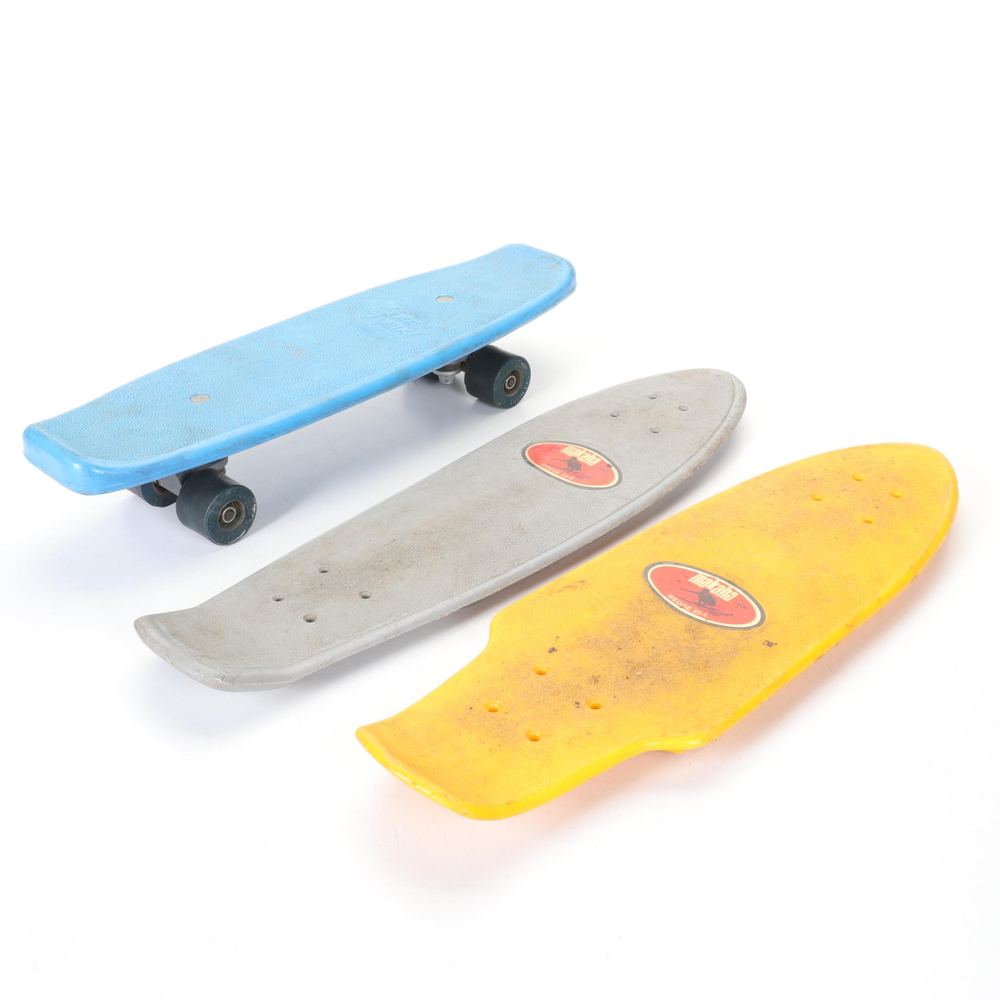 California Free Former Blue Penny Skateboard with Makaha Wedge Skateboard Decks