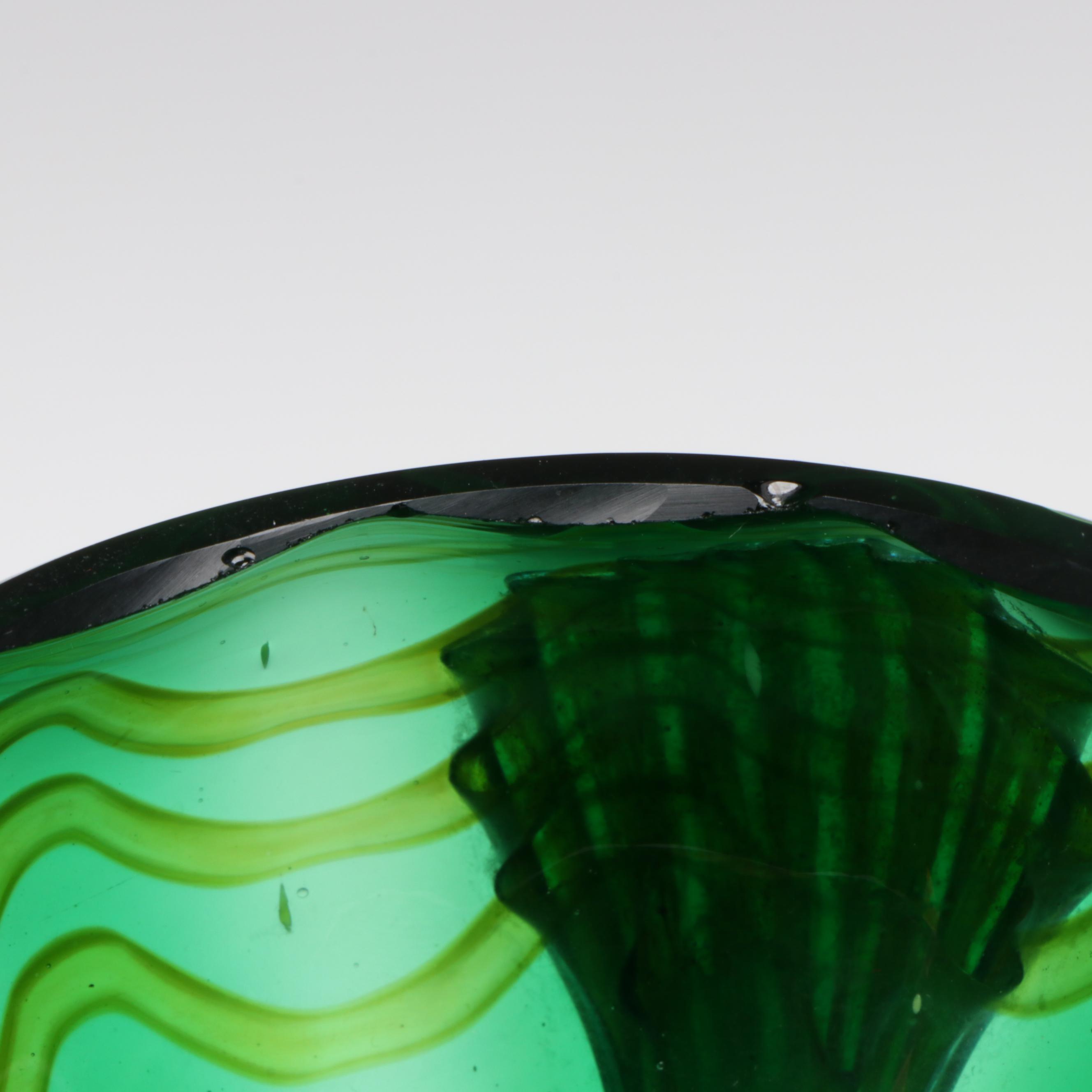 Rindskopf "Pulled Feather" and Kralik "Claw" Iridescent Art Glass Vases