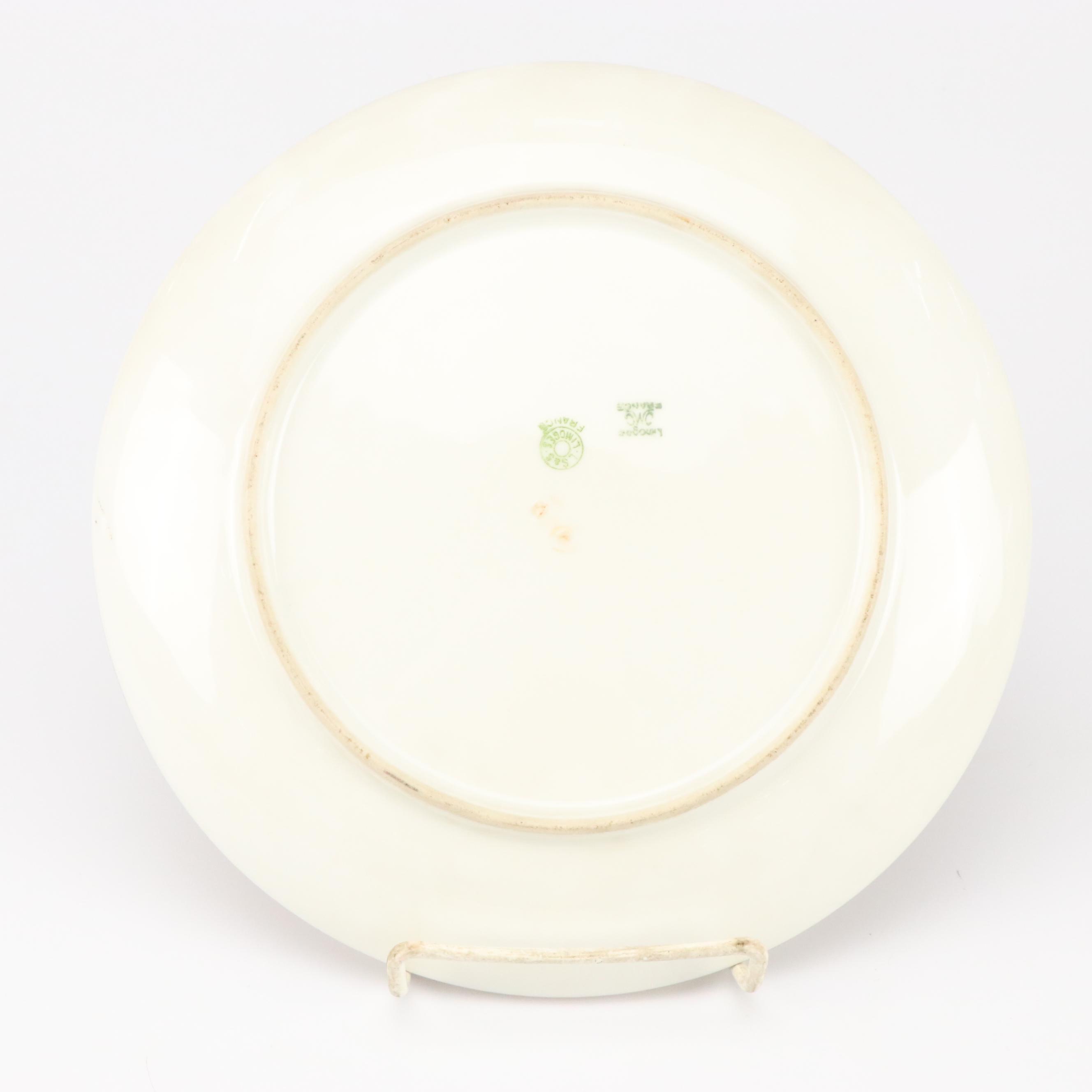 Lazarus Straus & Sons Art Nouveau Hand-Painted Limoges Porcelain Plates