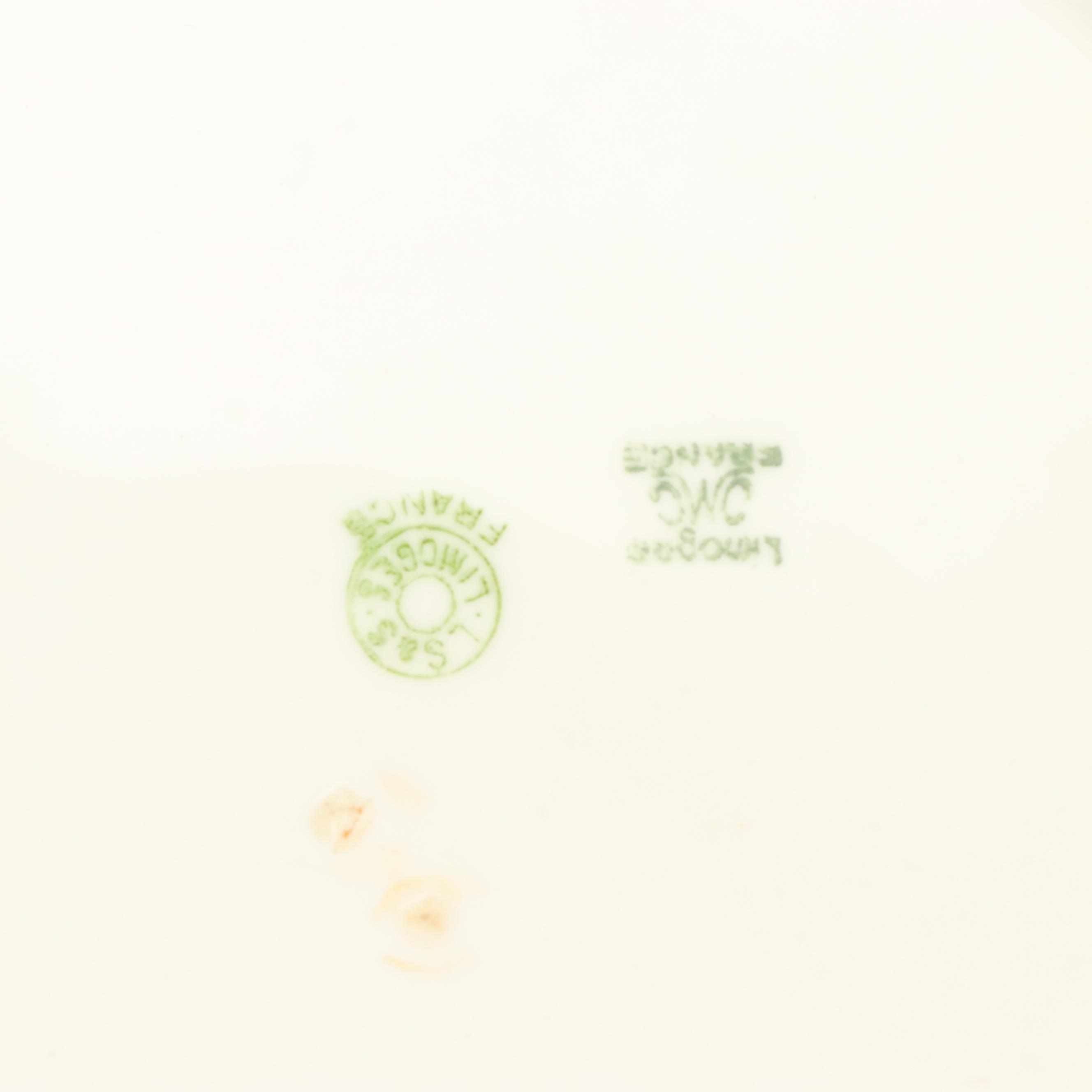 Lazarus Straus & Sons Art Nouveau Hand-Painted Limoges Porcelain Plates