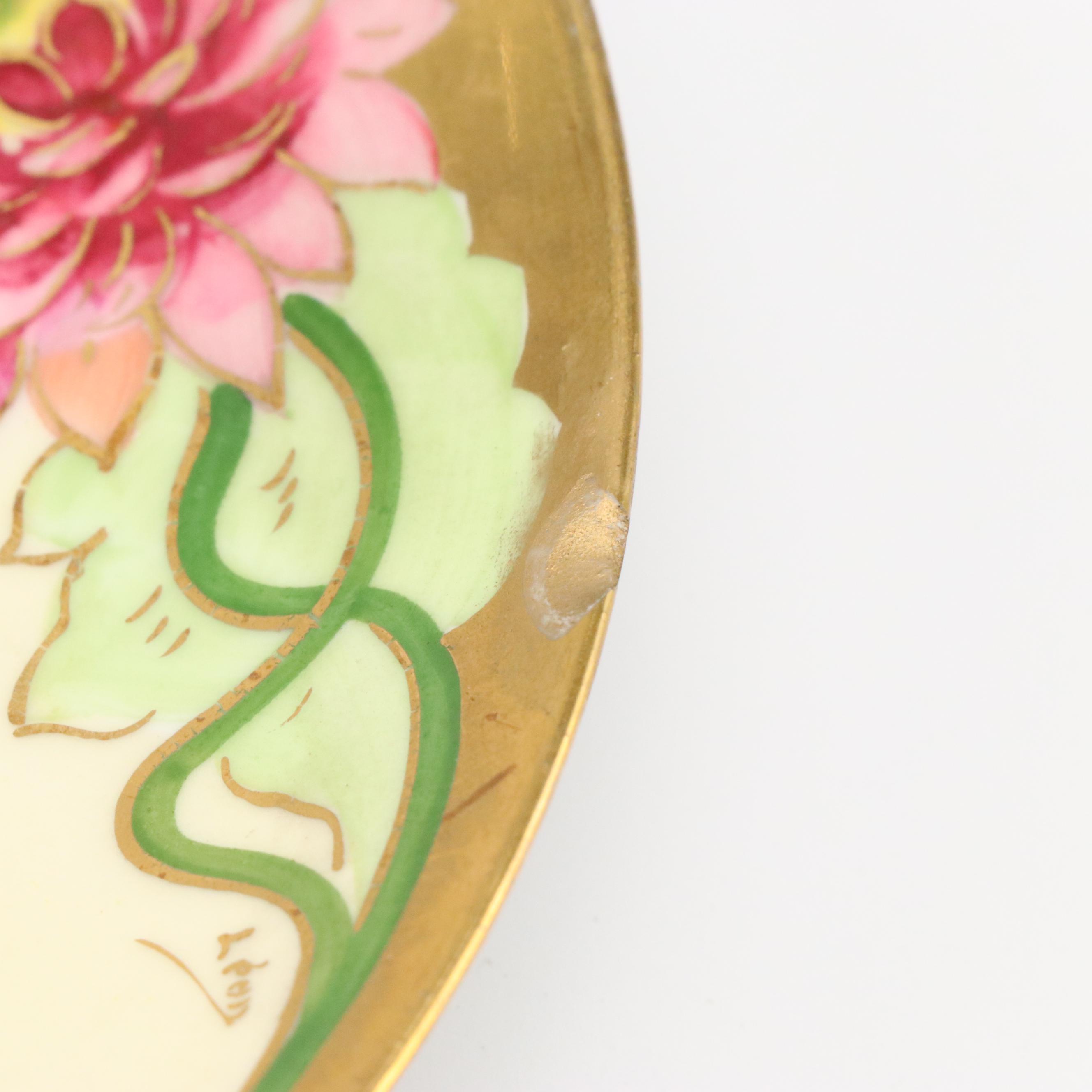 Lazarus Straus & Sons Art Nouveau Hand-Painted Limoges Porcelain Plates