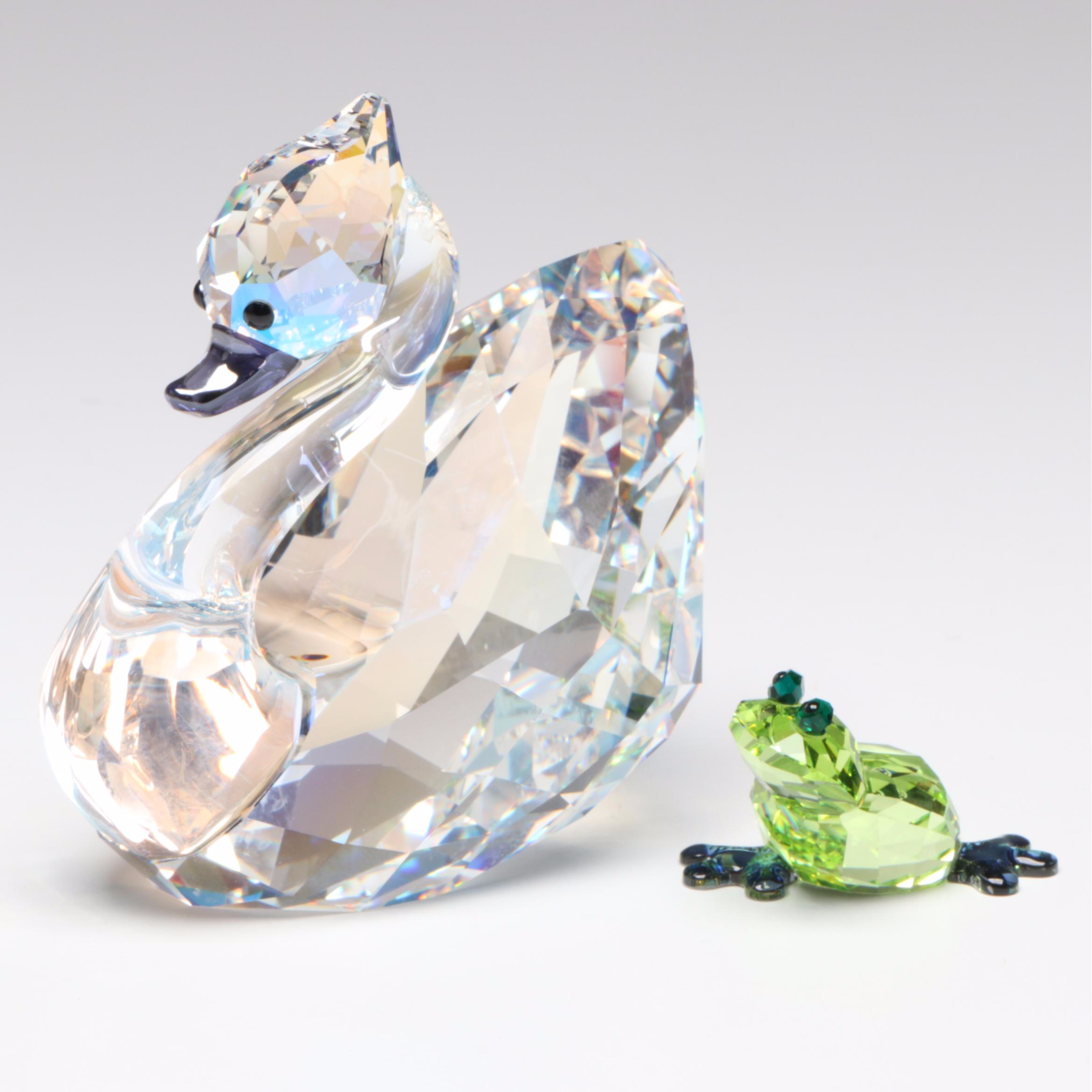 Swarovski "Audrey on Broadway" and "Romeo" Crystal Figurines