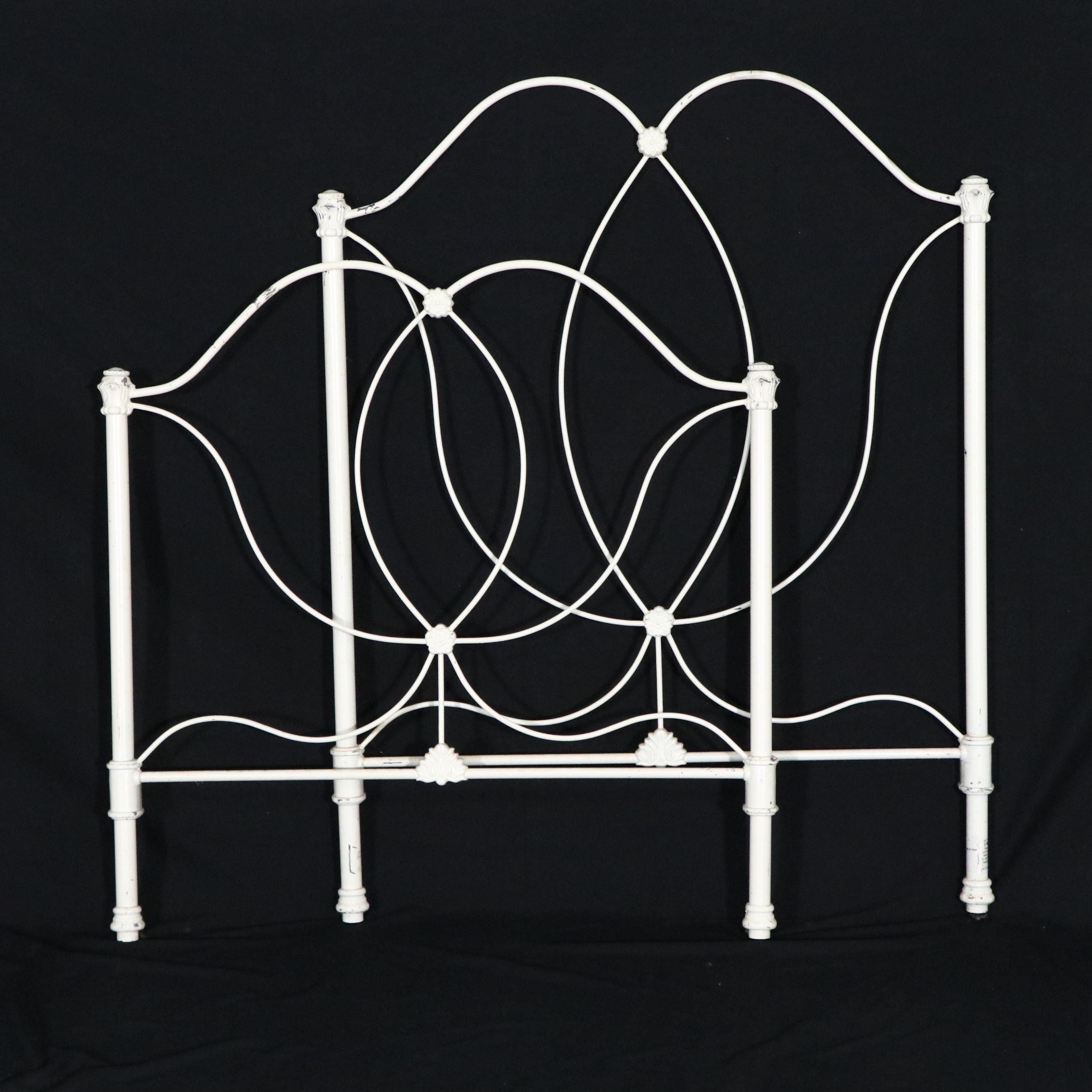 Pair of Pottery Barn Kids Victorian Style Painted Metal Bed Frames