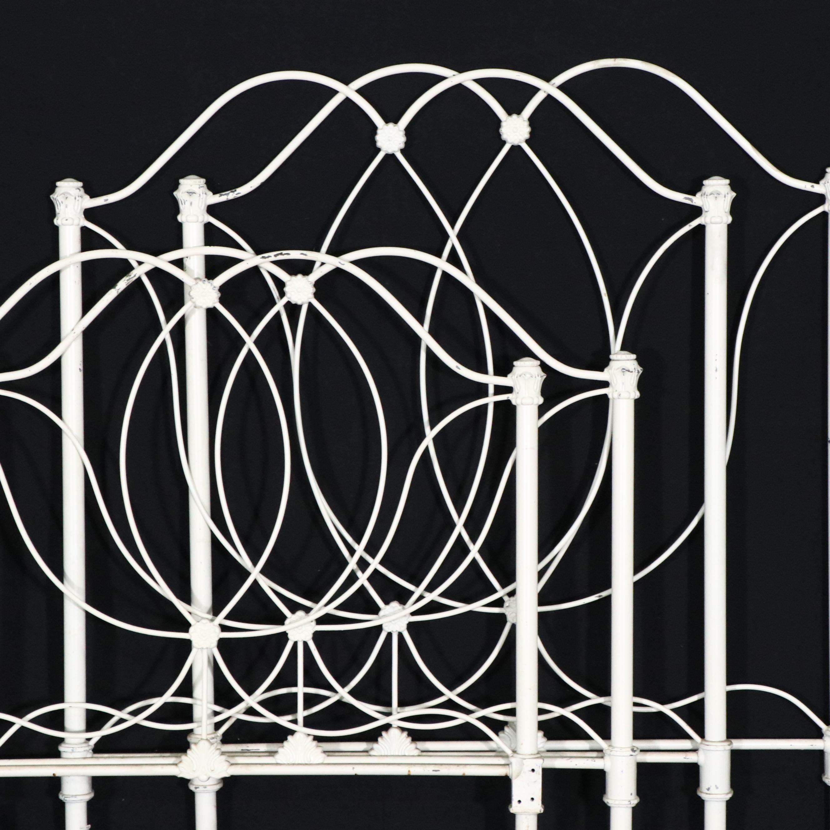 Pair of Pottery Barn Kids Victorian Style Painted Metal Bed Frames