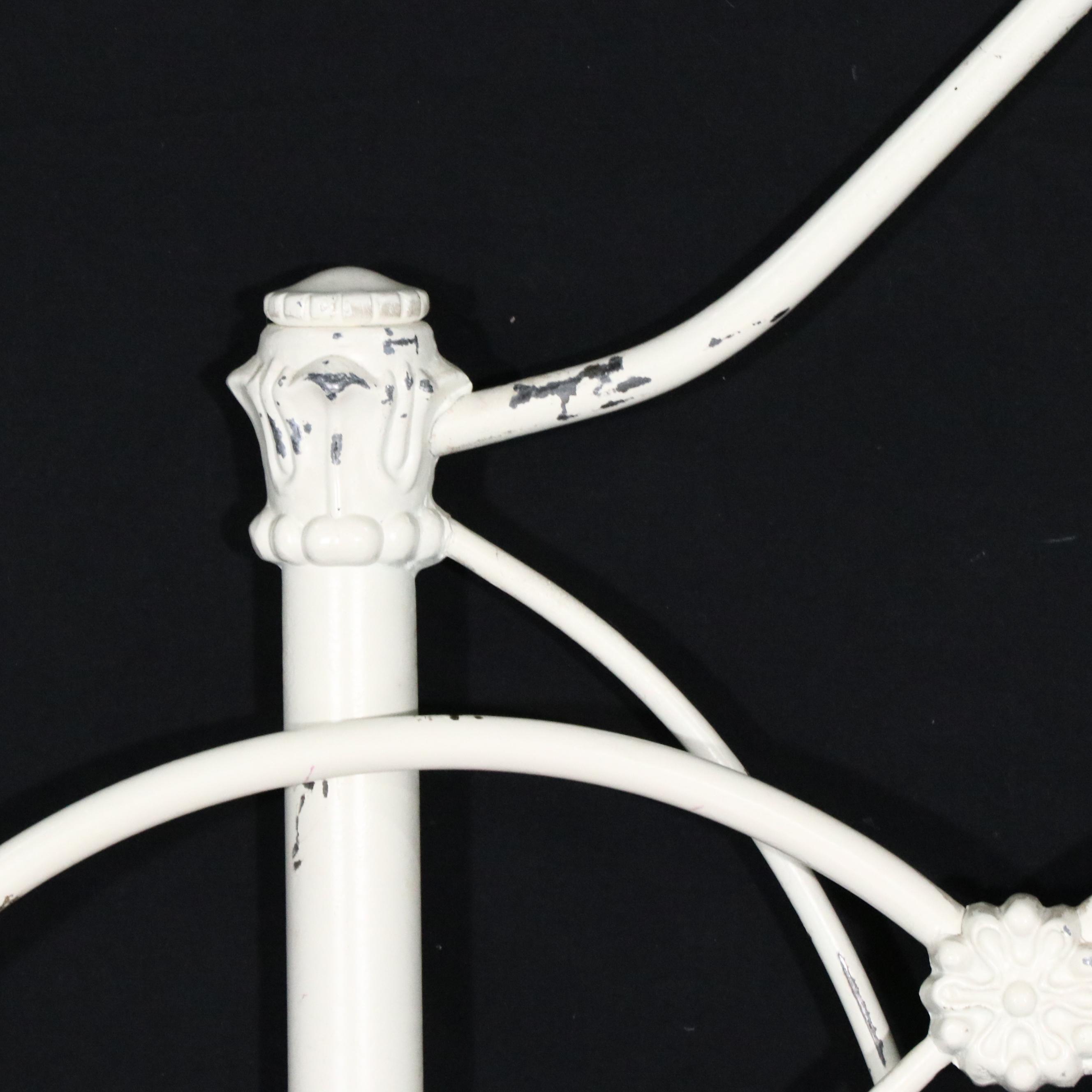 Pair of Pottery Barn Kids Victorian Style Painted Metal Bed Frames