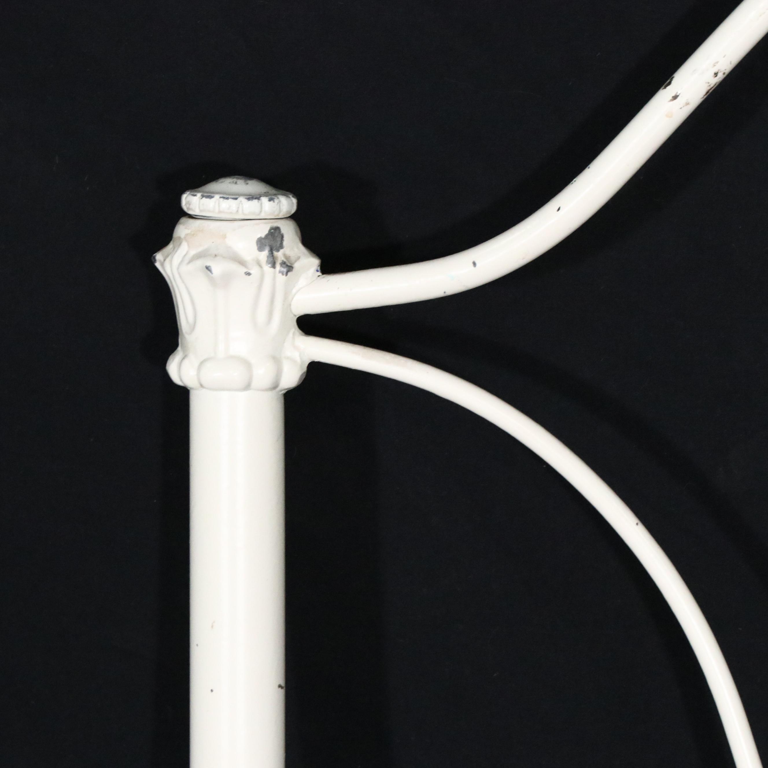 Pair of Pottery Barn Kids Victorian Style Painted Metal Bed Frames