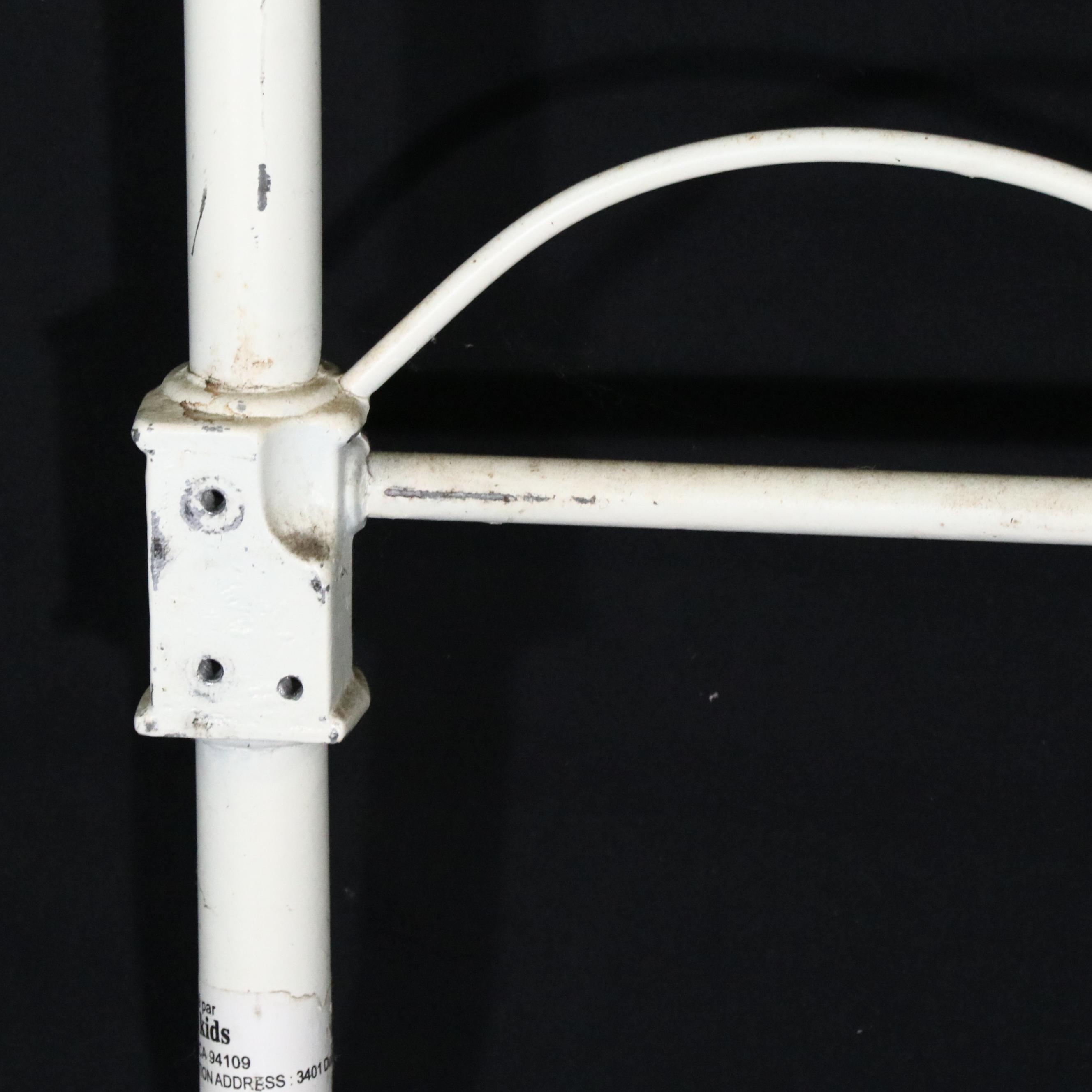 Pair of Pottery Barn Kids Victorian Style Painted Metal Bed Frames