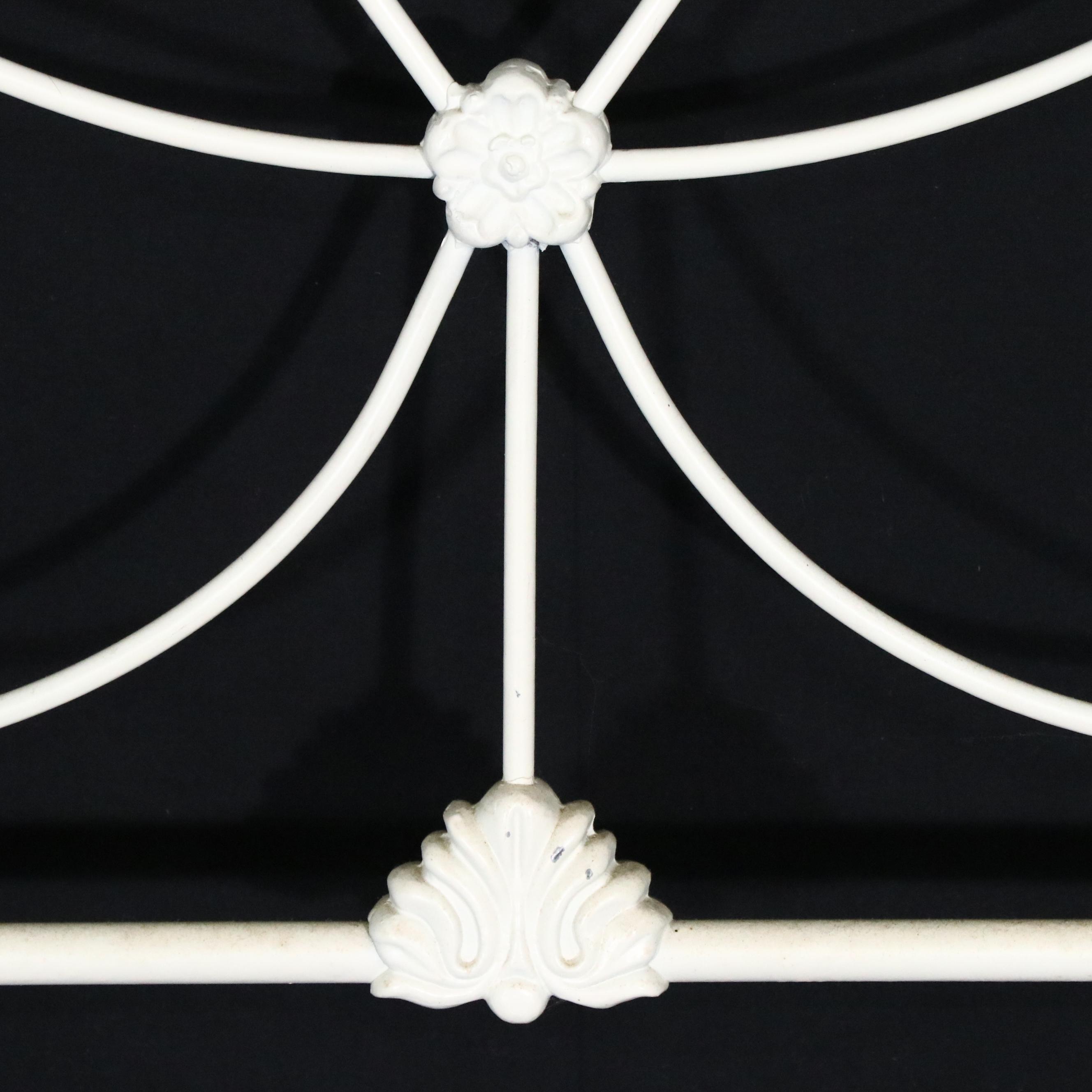 Pair of Pottery Barn Kids Victorian Style Painted Metal Bed Frames