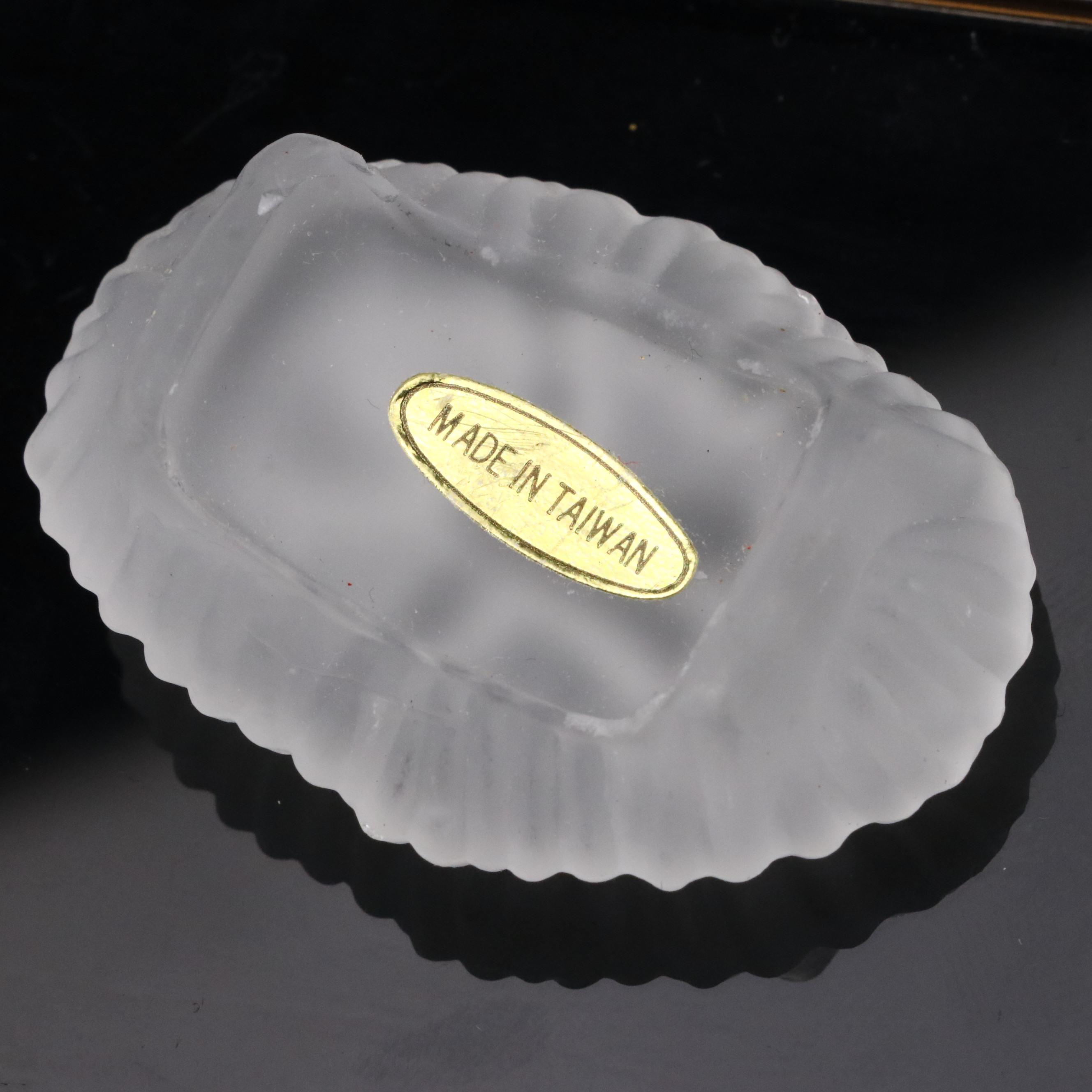 Frosted Glass and Porcelain Nativity Sets with Creche