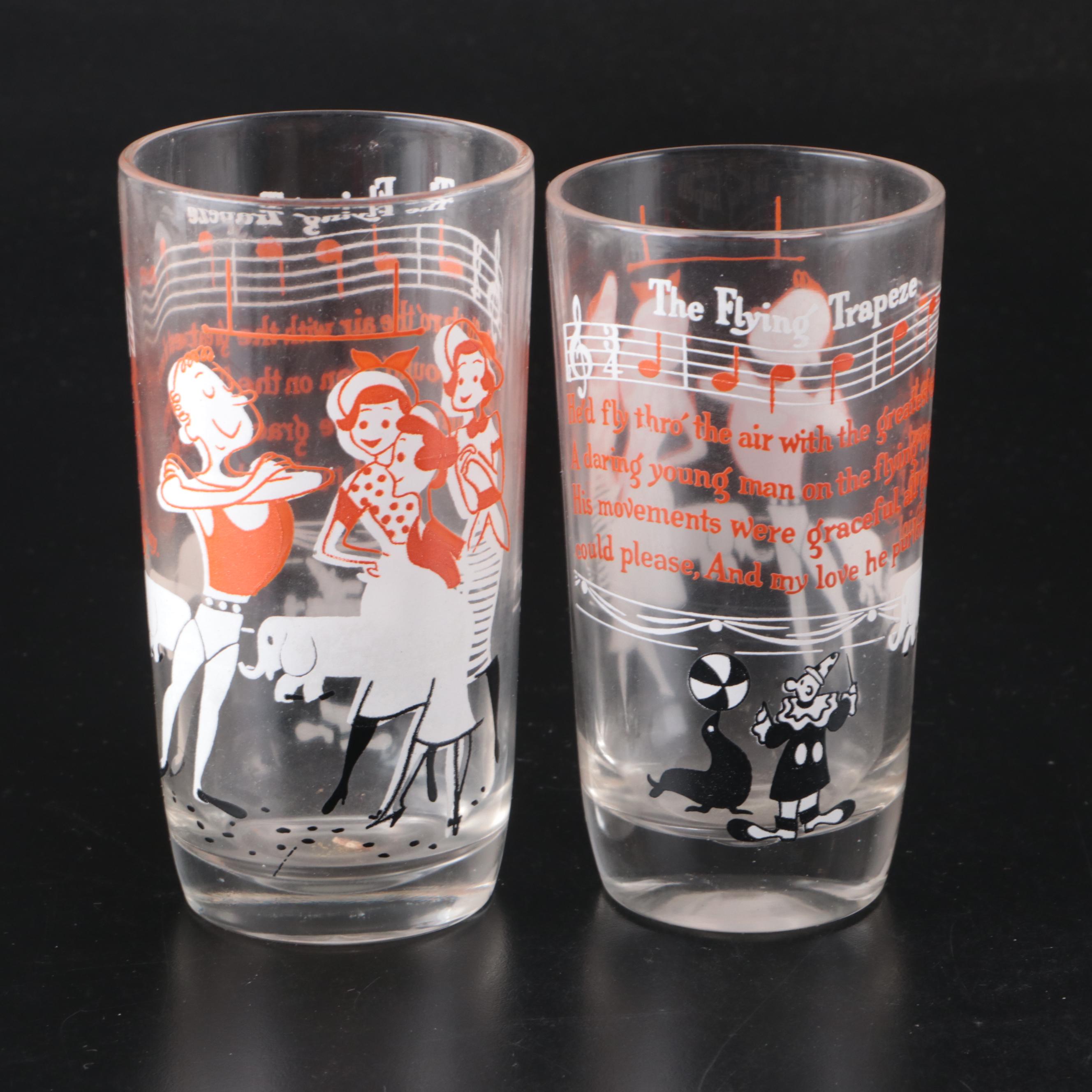 Hazel-Atlas Yours, Mine and Ours with Other Novelty Cocktail Shakers and Barware