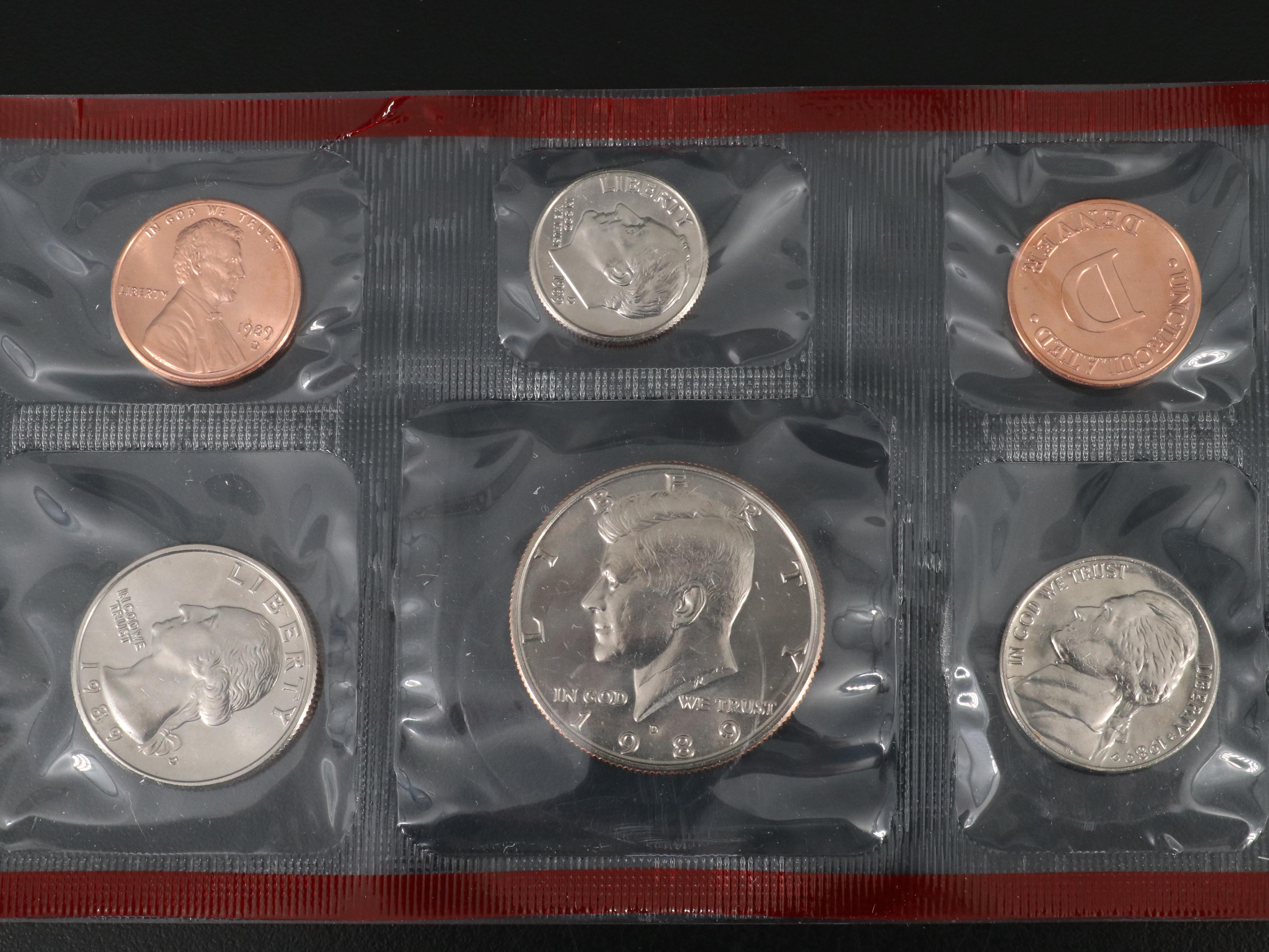 Eighteen U.S. Mint Uncirculated Sets, 1981 to 2002
