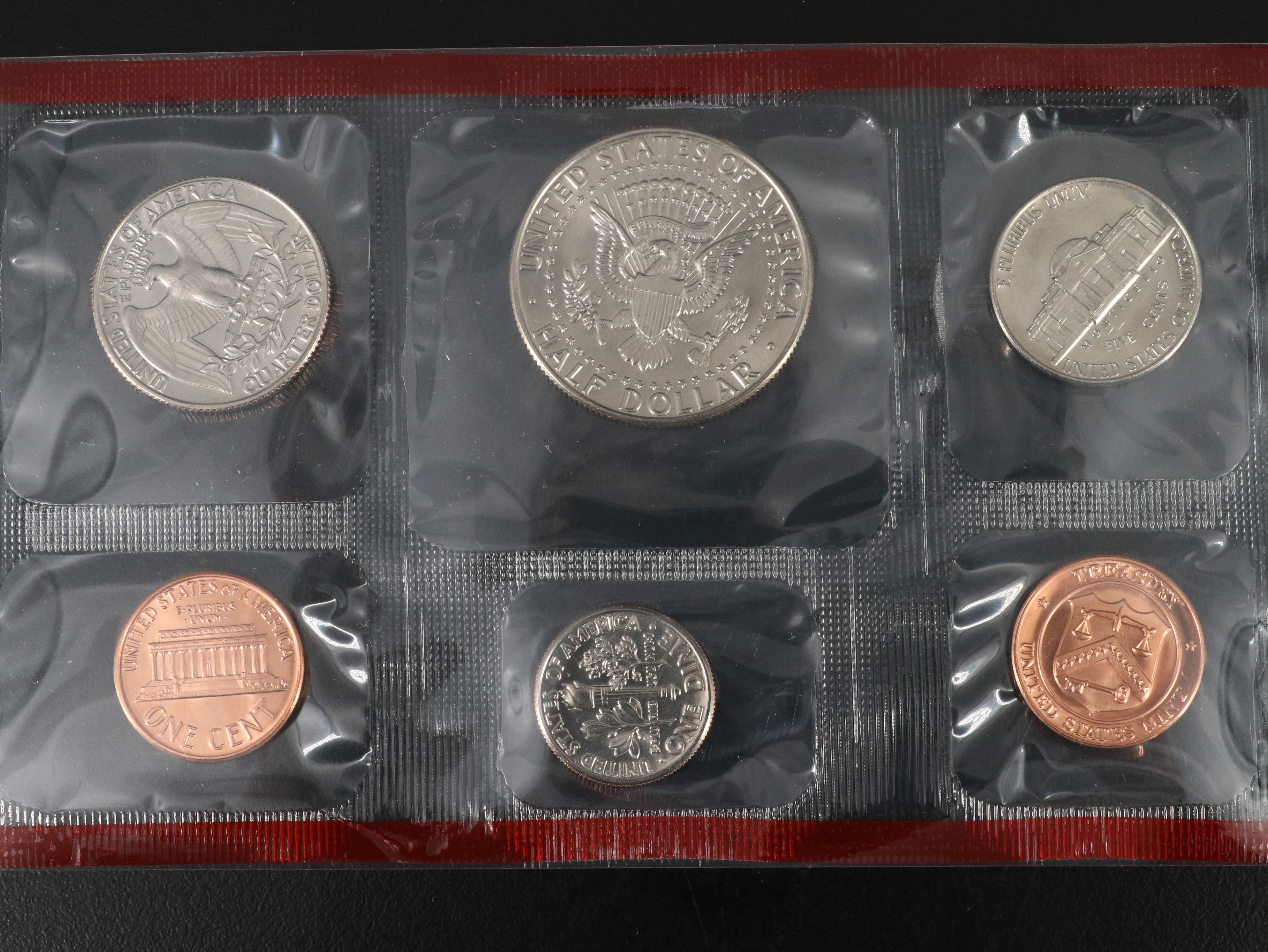 Eighteen U.S. Mint Uncirculated Sets, 1981 to 2002