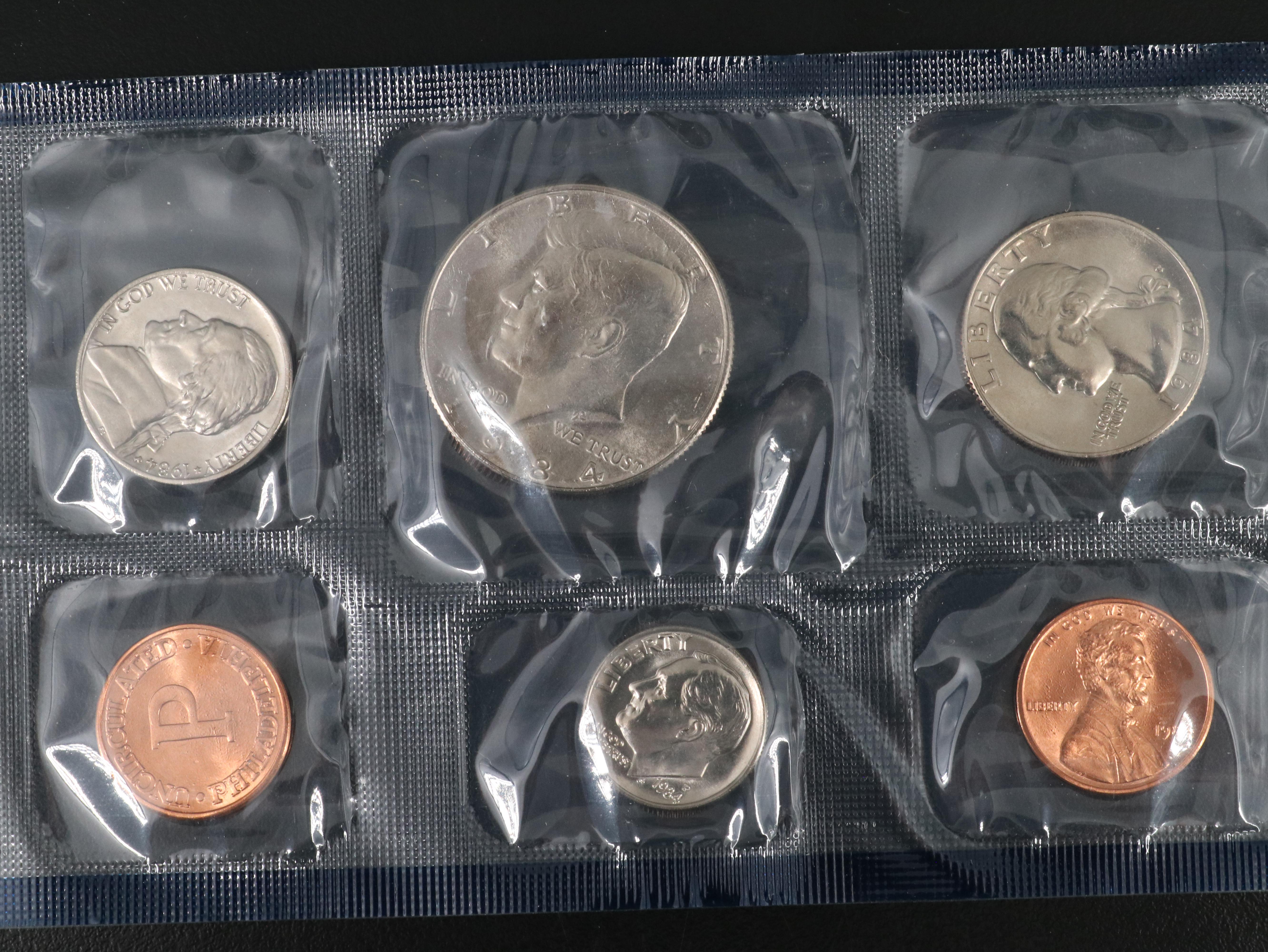Eighteen U.S. Mint Uncirculated Sets, 1981 to 2002