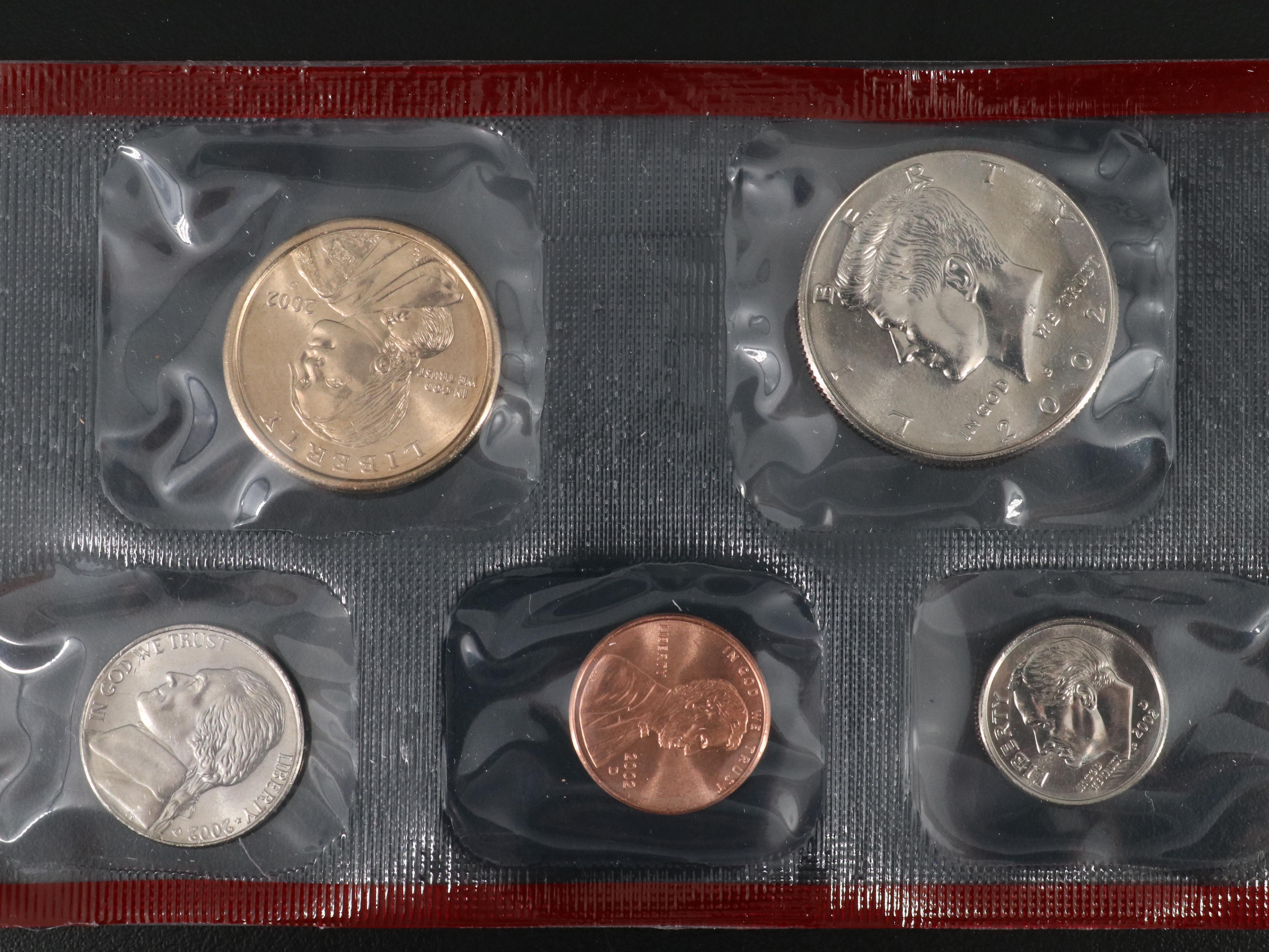 Eighteen U.S. Mint Uncirculated Sets, 1981 to 2002