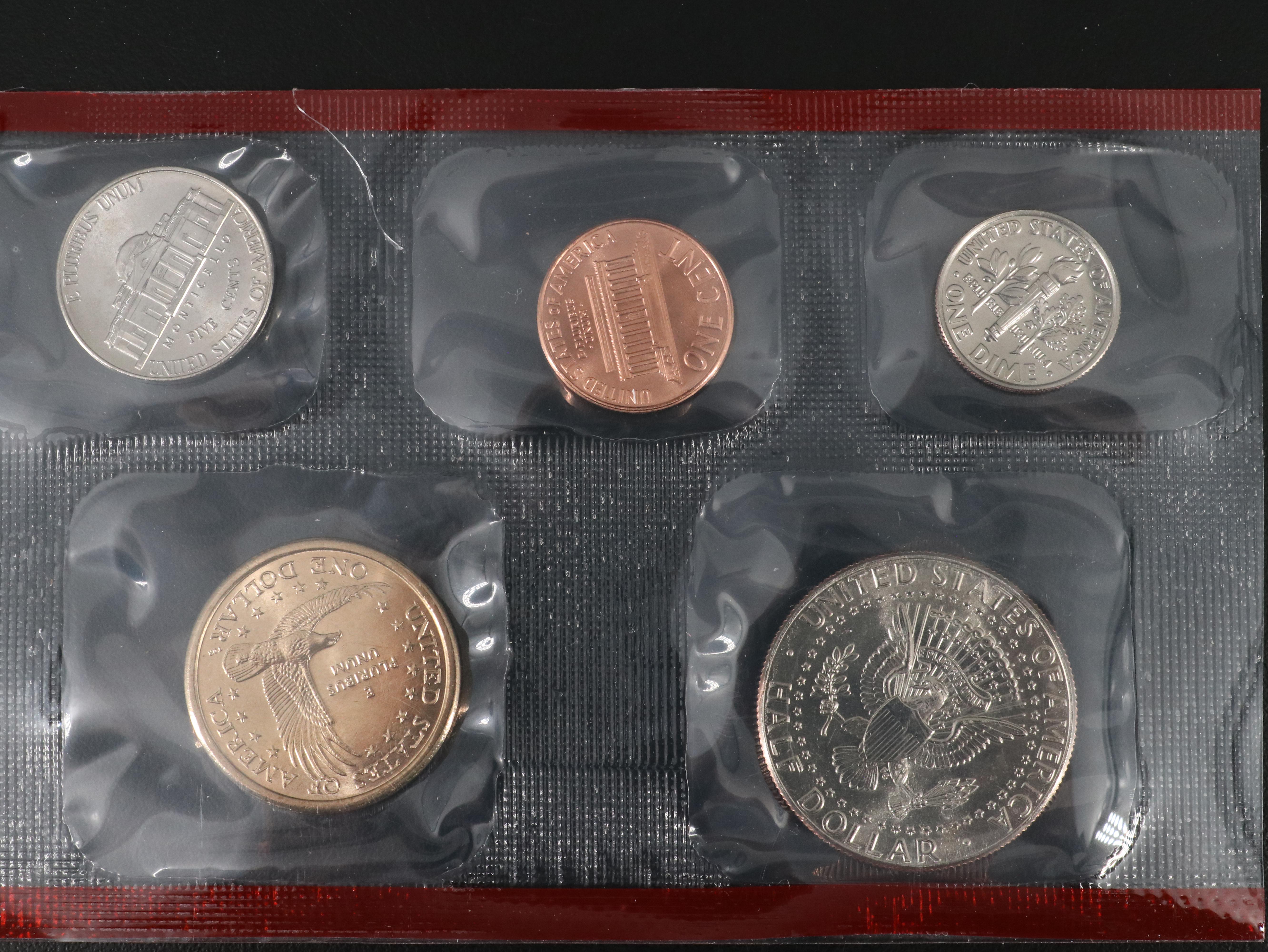 Eighteen U.S. Mint Uncirculated Sets, 1981 to 2002