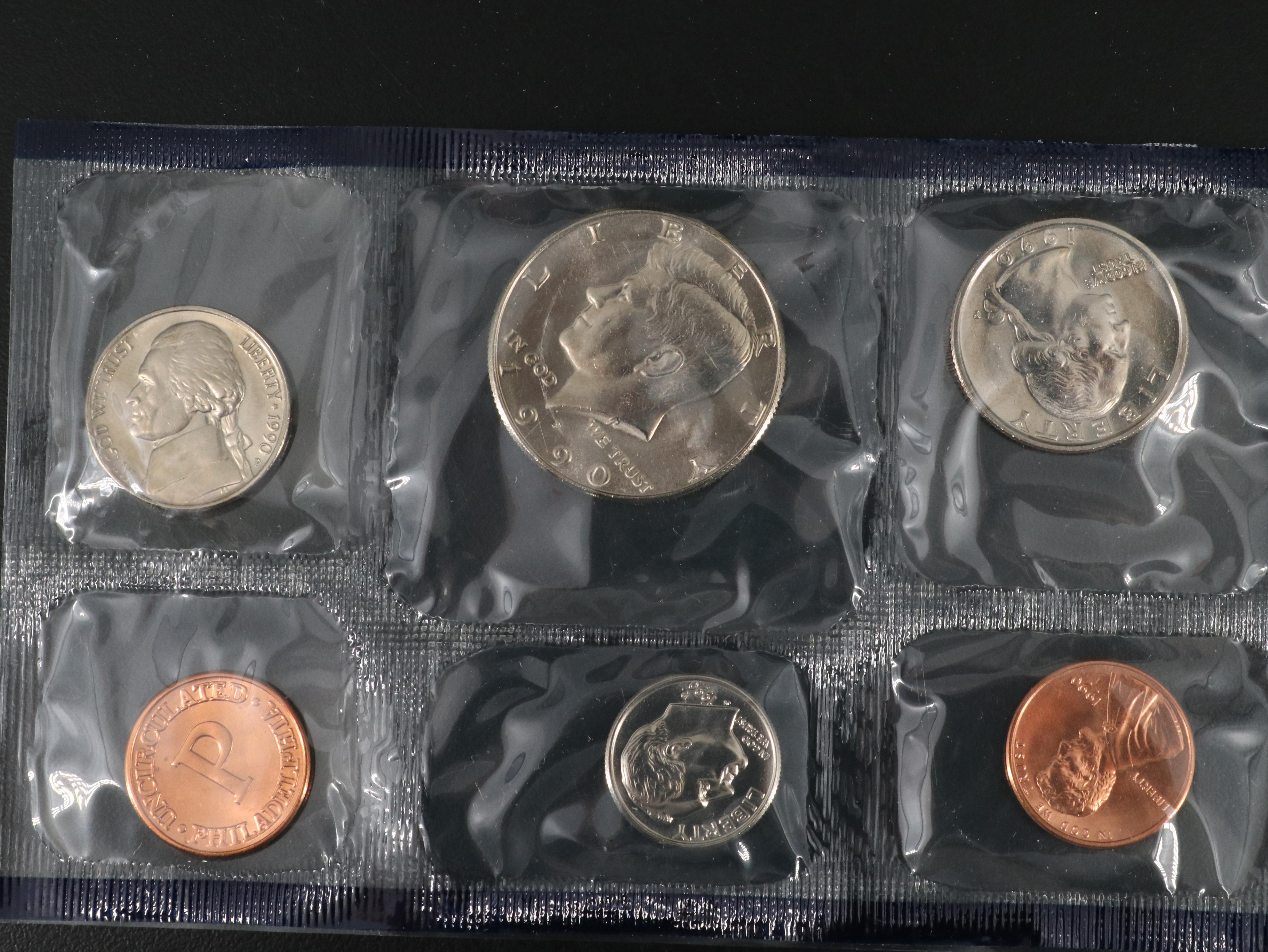 Eighteen U.S. Mint Uncirculated Sets, 1981 to 2002