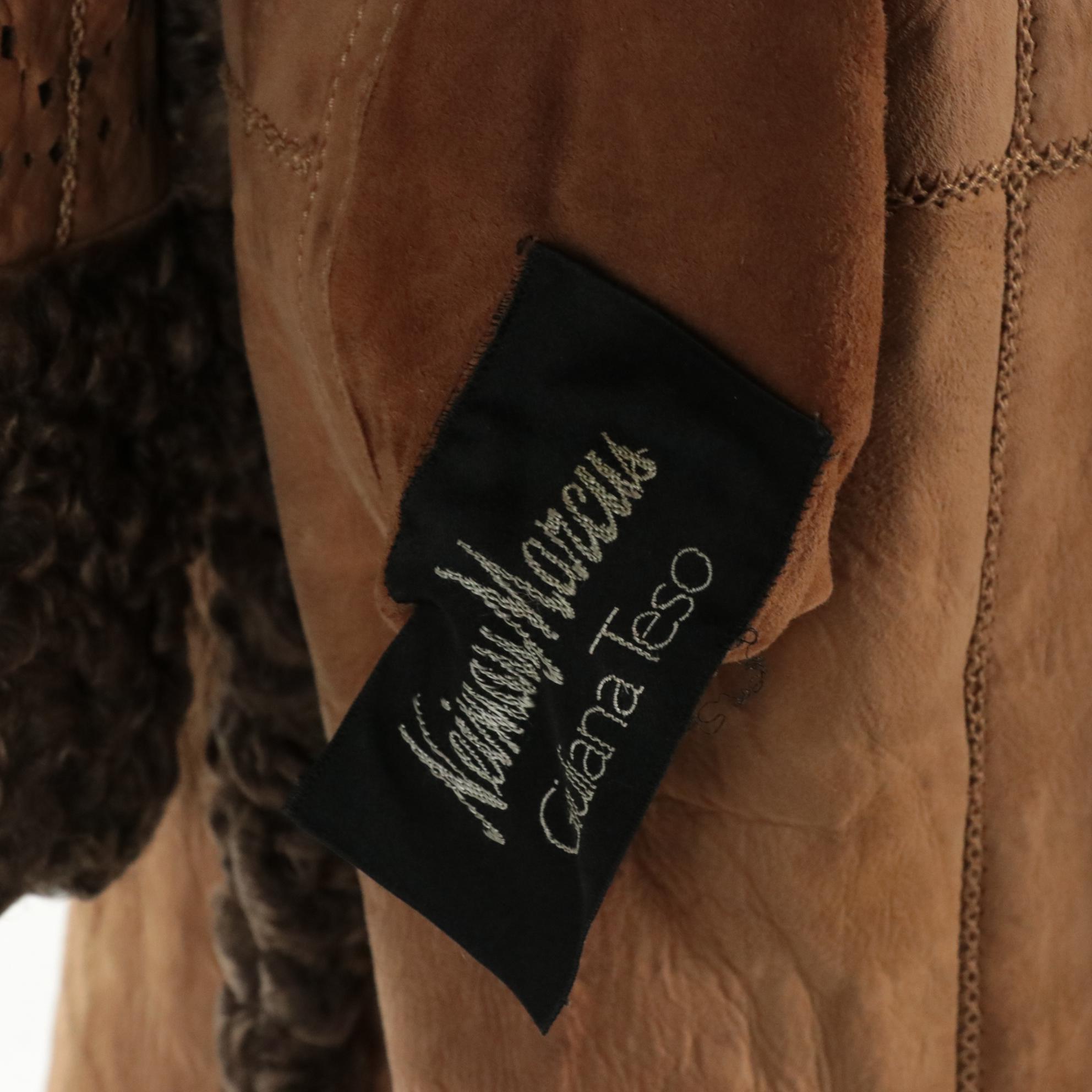 Giuliana Teso/Neiman Marcus Reversible Curly Lamb Fur Shearling Coat