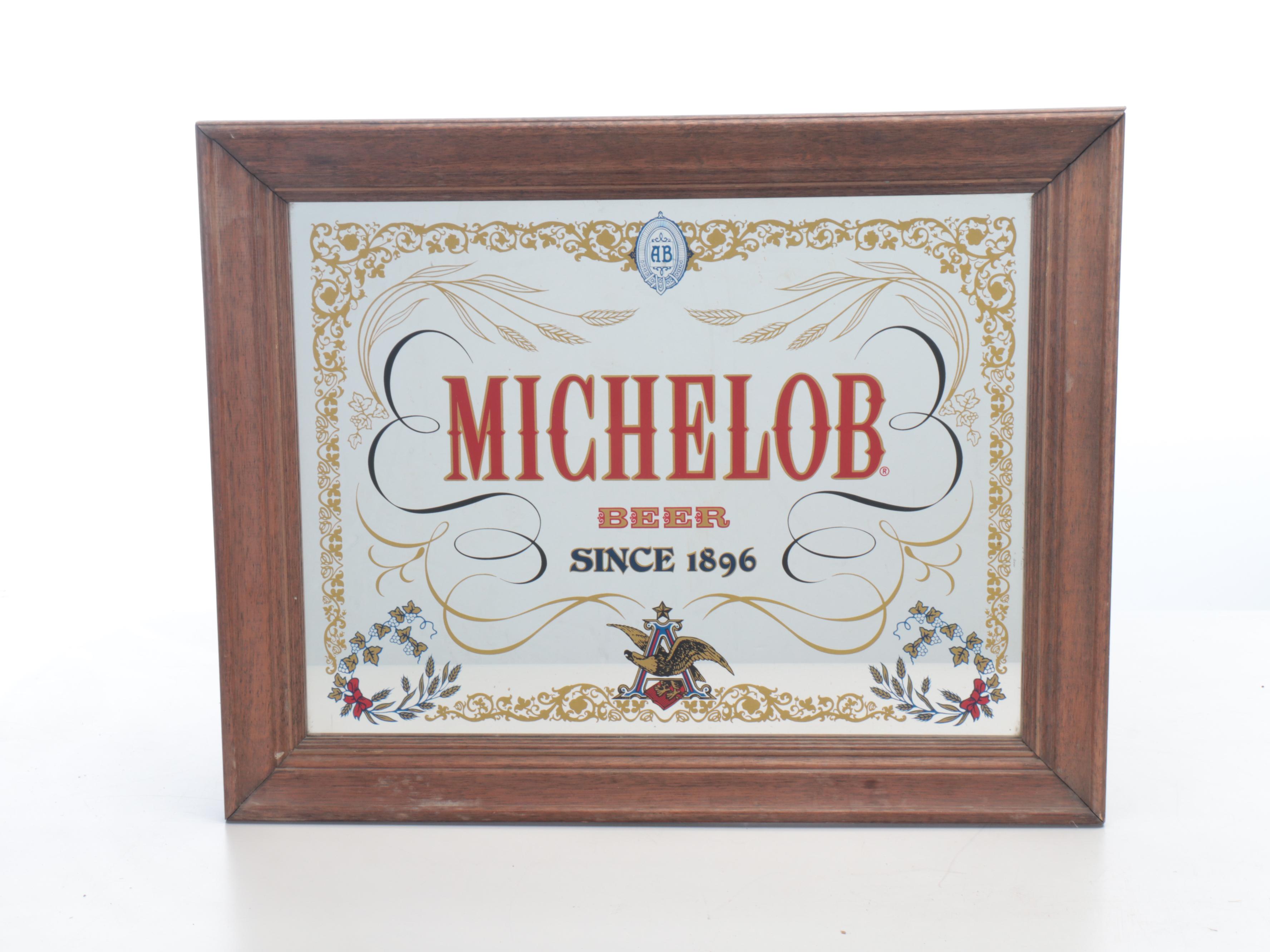 Dakota and Michelob Beer Mirrored Advertising Signs, Late 20th Century