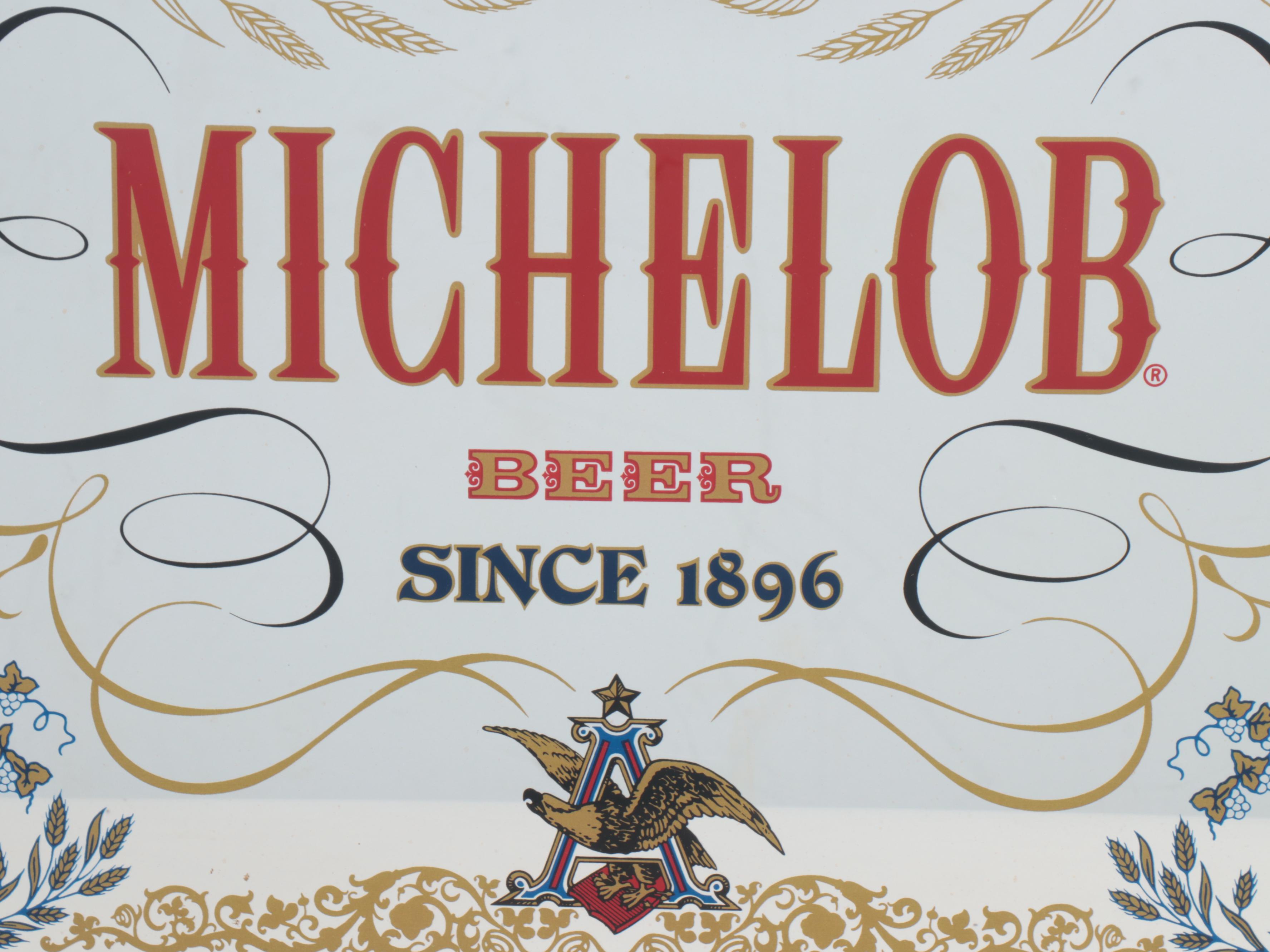 Dakota and Michelob Beer Mirrored Advertising Signs, Late 20th Century