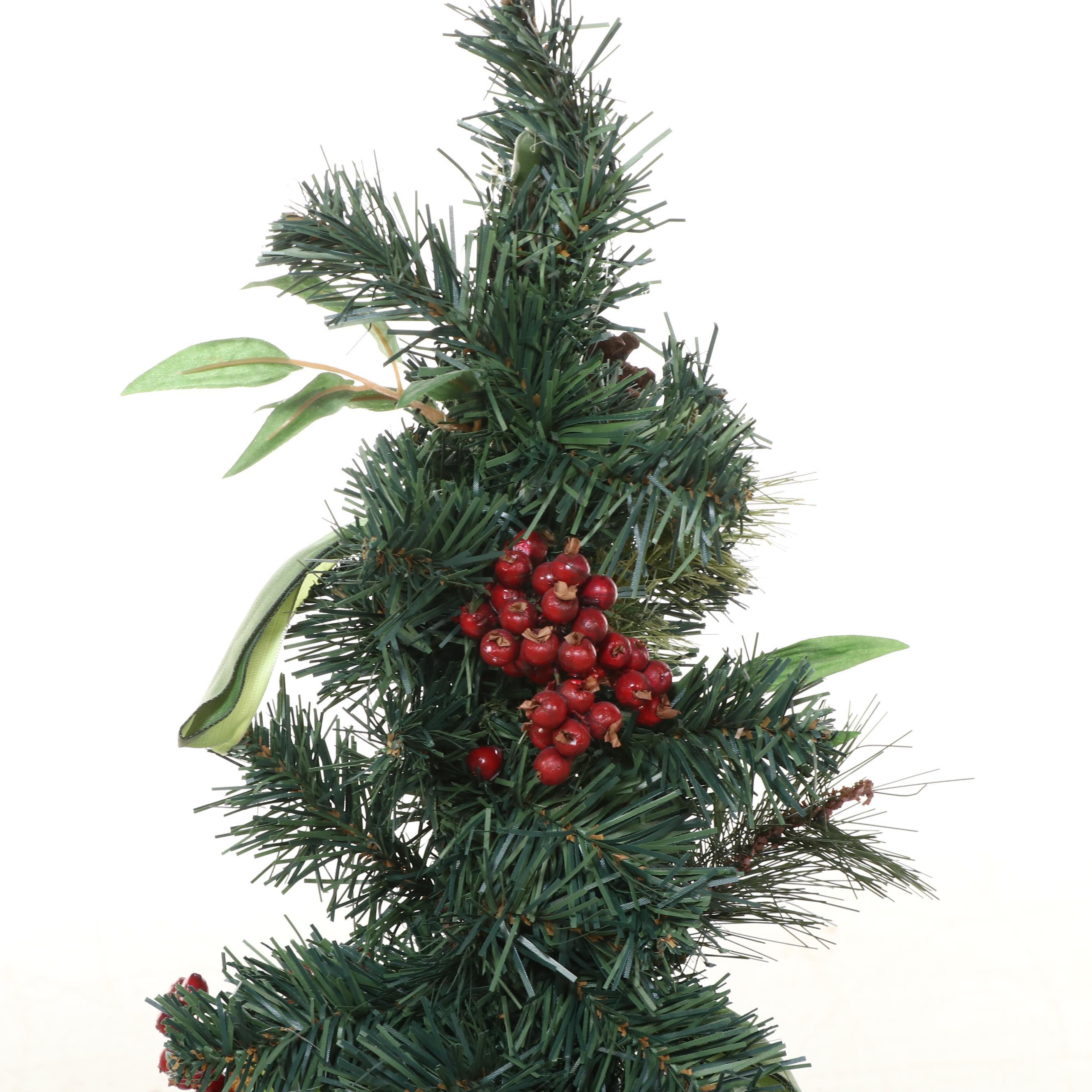 Artificial Narrow Pine Tree in Terracotta Pot