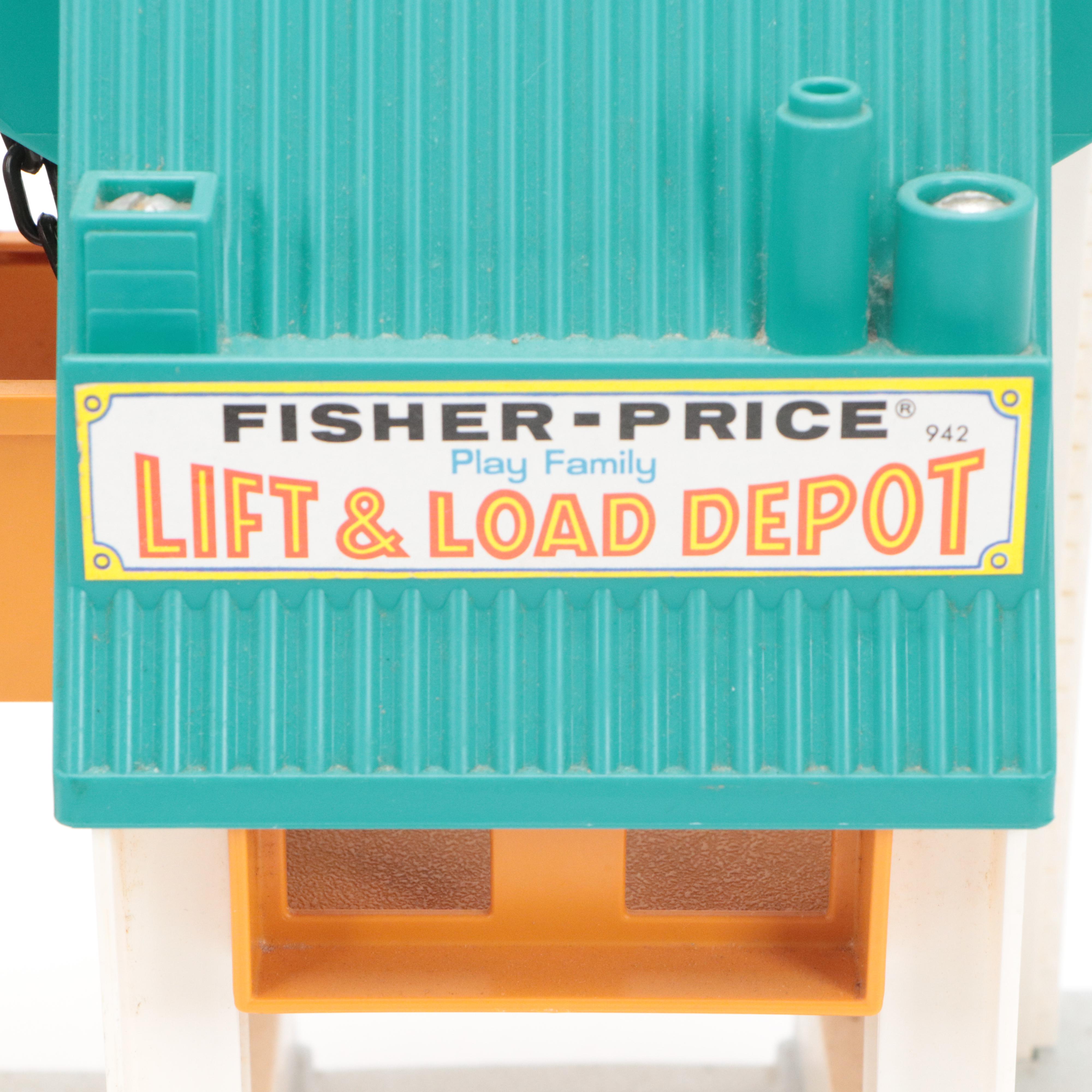 Fisher-Price "Lift & Load Depot," "Jiffy Dump Truck" and Tool Box Toys